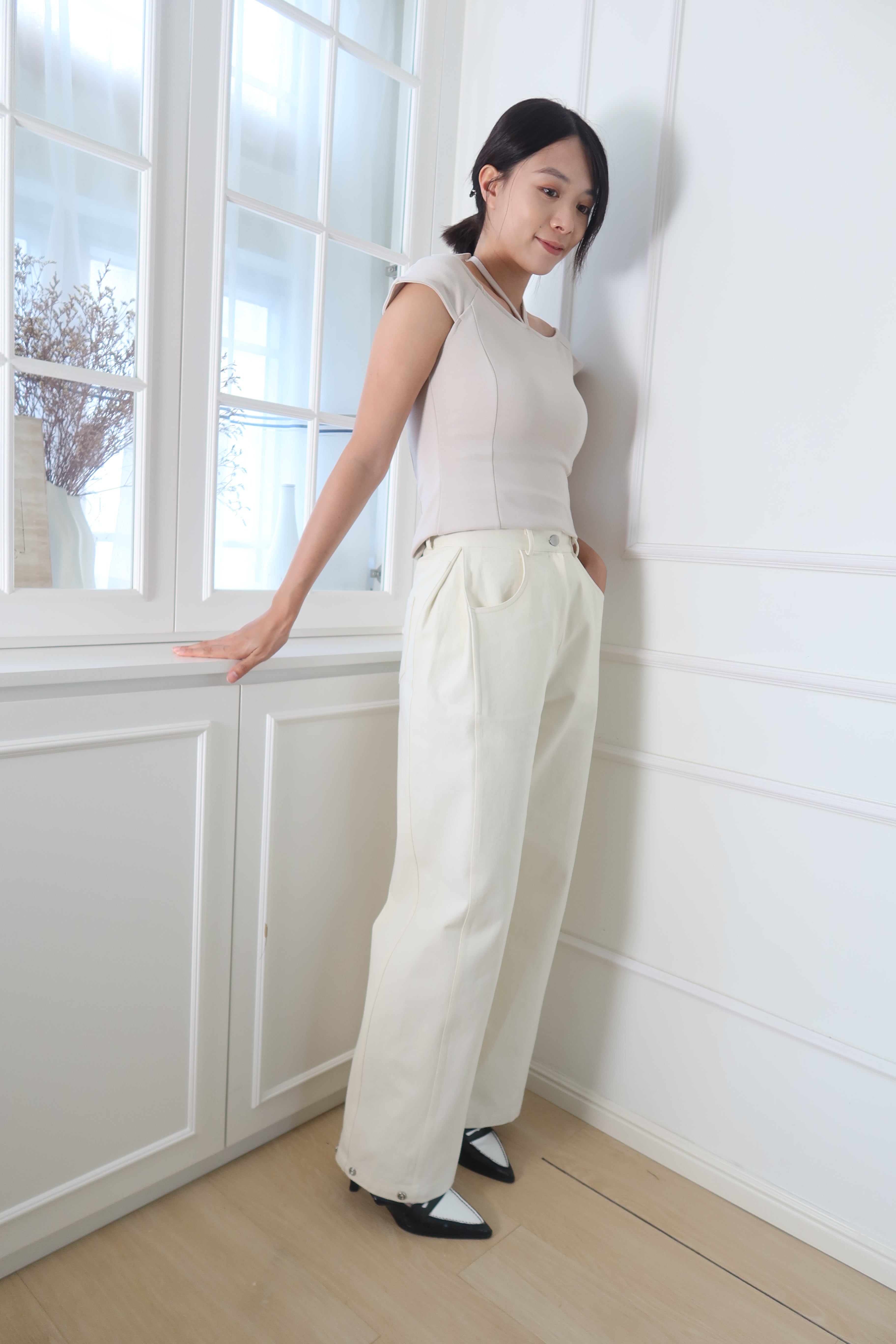 French Chic Straight-Leg Trousers [PT0079]