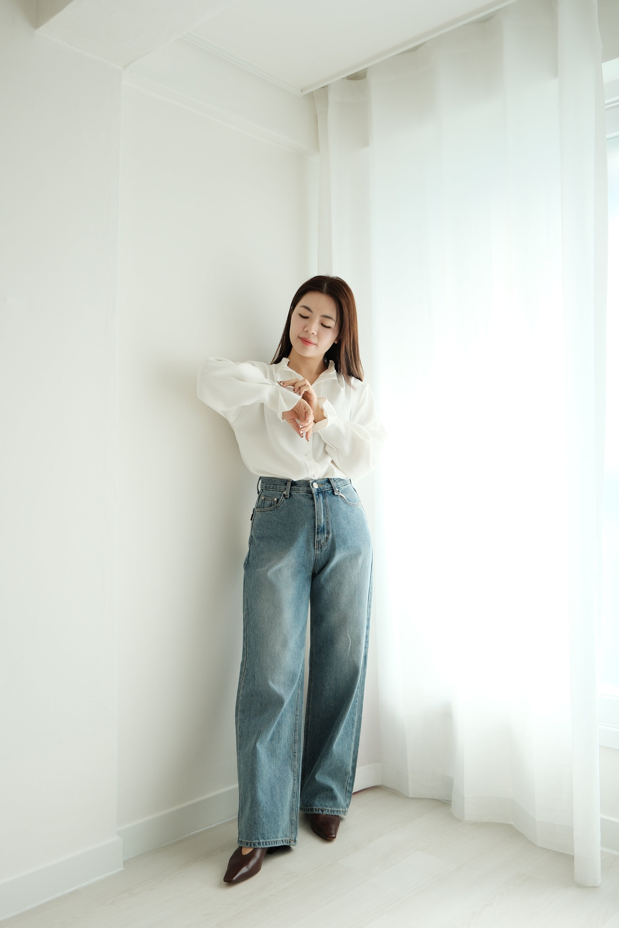 Pearl Pleat Elegance Blouse [T0237]