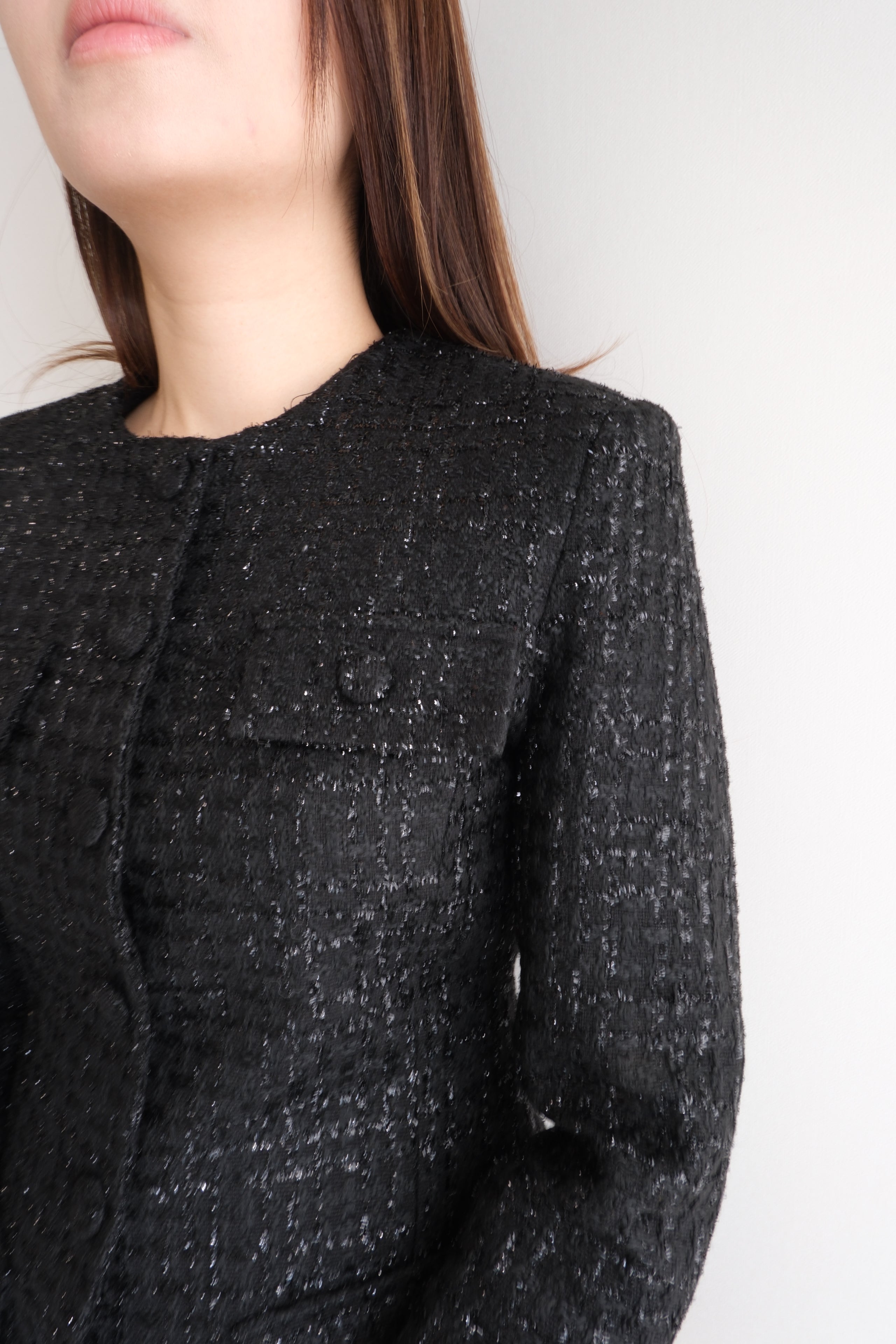 Tailored Elegance Tweed Dress [OPS0173]