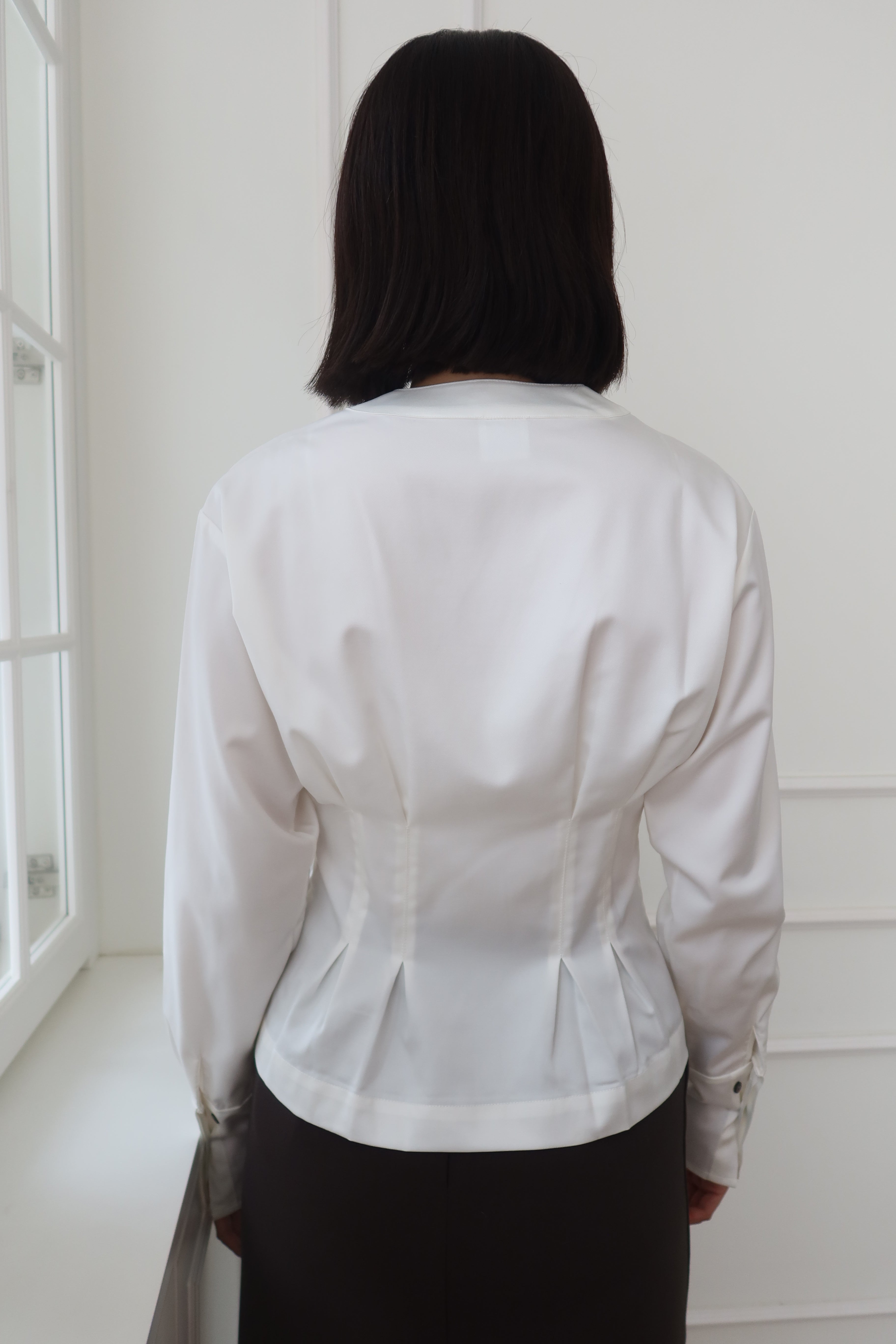【LE ZANS BRAND COLLECTION】Pure White Mermaid Blouse [T0227]