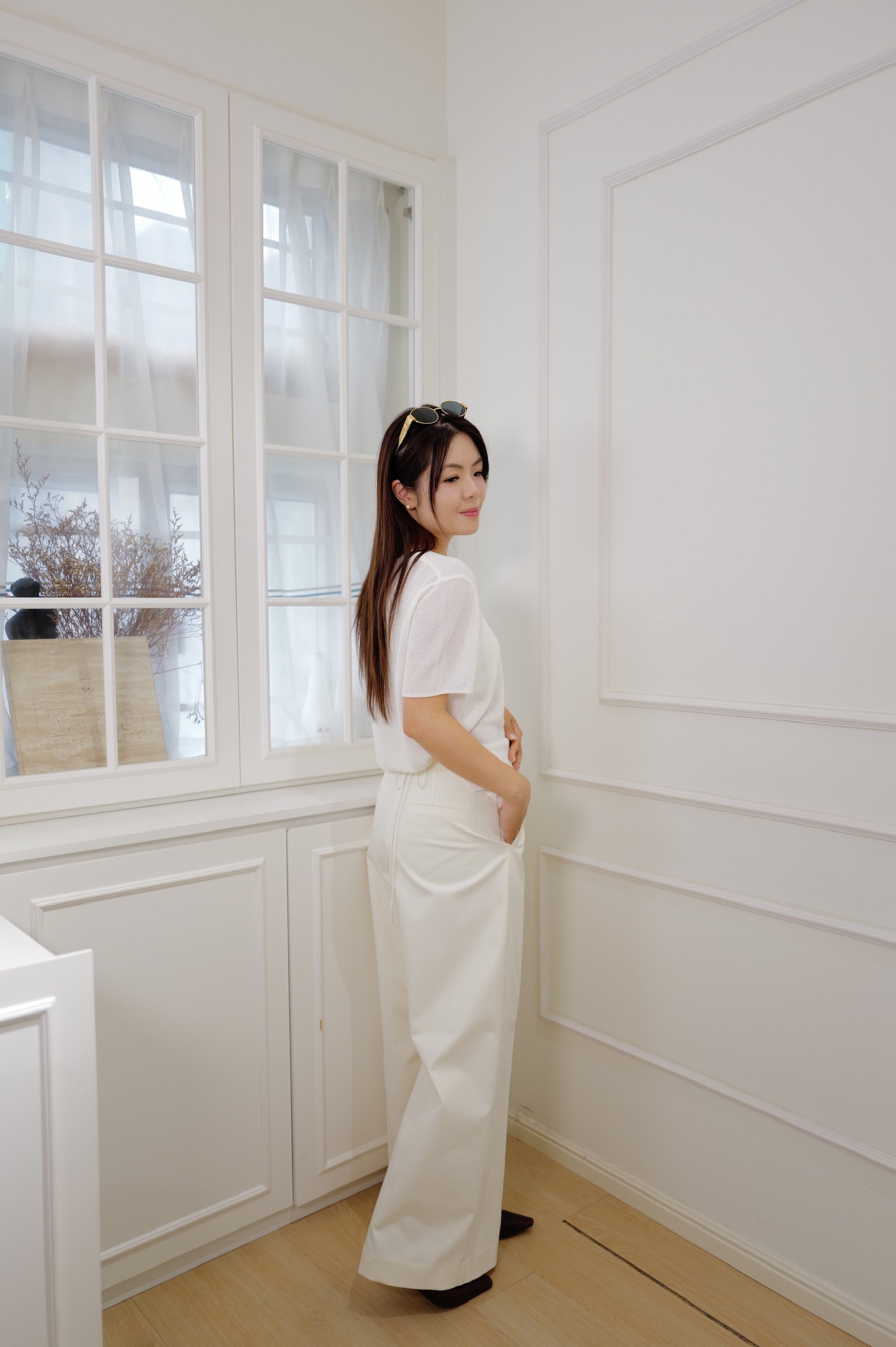 【LE ZANS BRAND COLLECTION】Drawstring Knit Top [T0270]