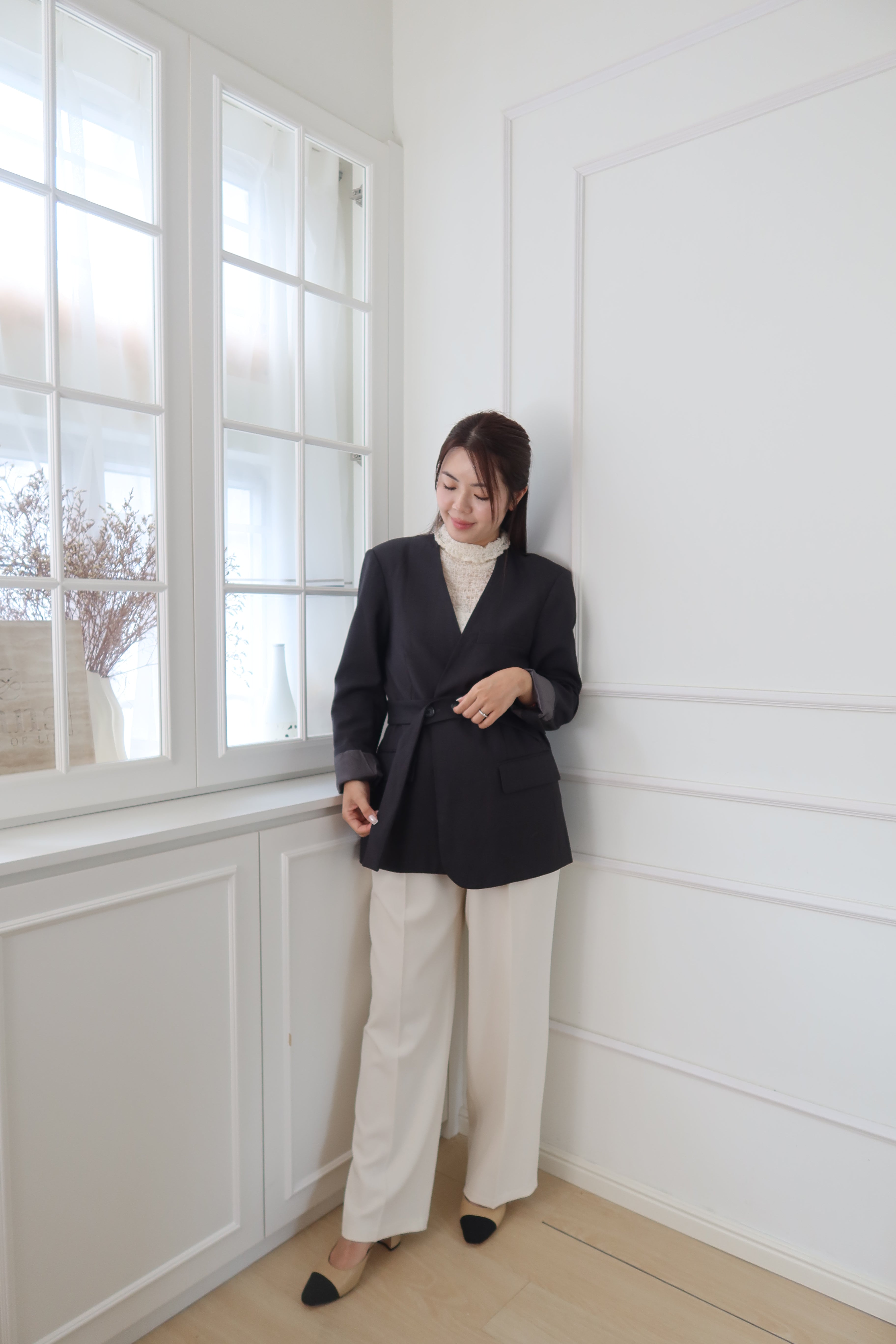 【LE ZANS BRAND COLLECTION】French Flair Cuffed Blazer [J0114]