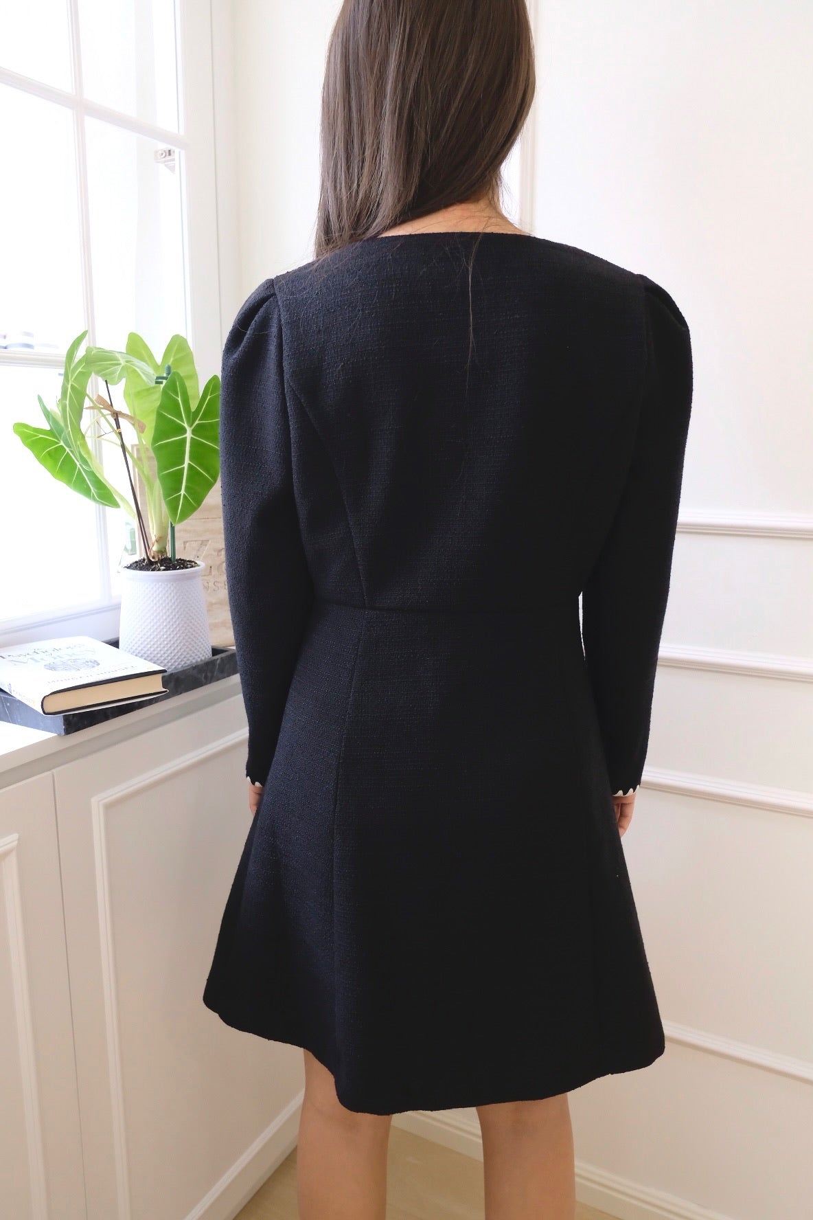 Color Block Button Front Dress [OPS0095]