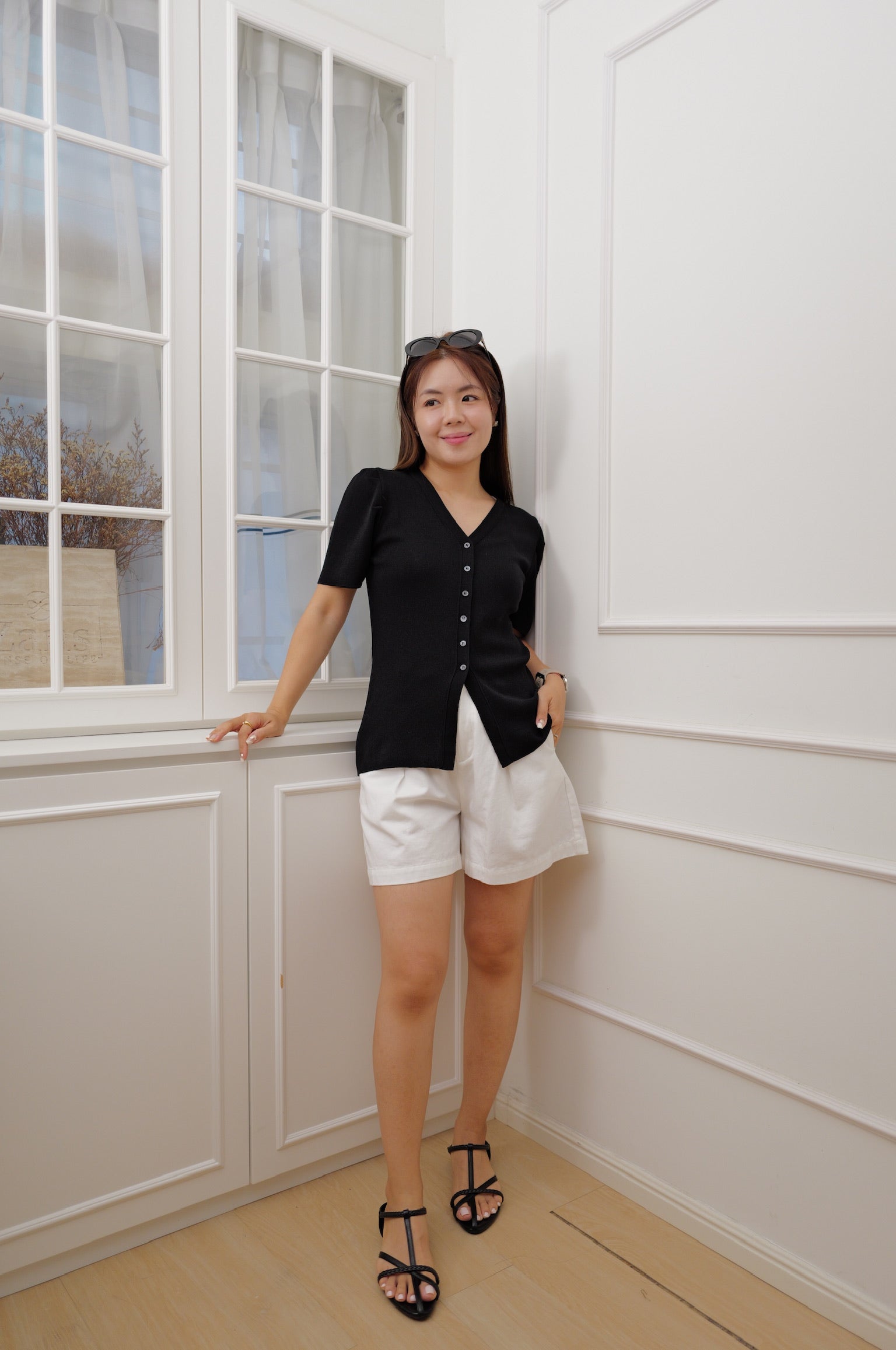 Cream Puff Sleeve Knit Cardigan [T0281]