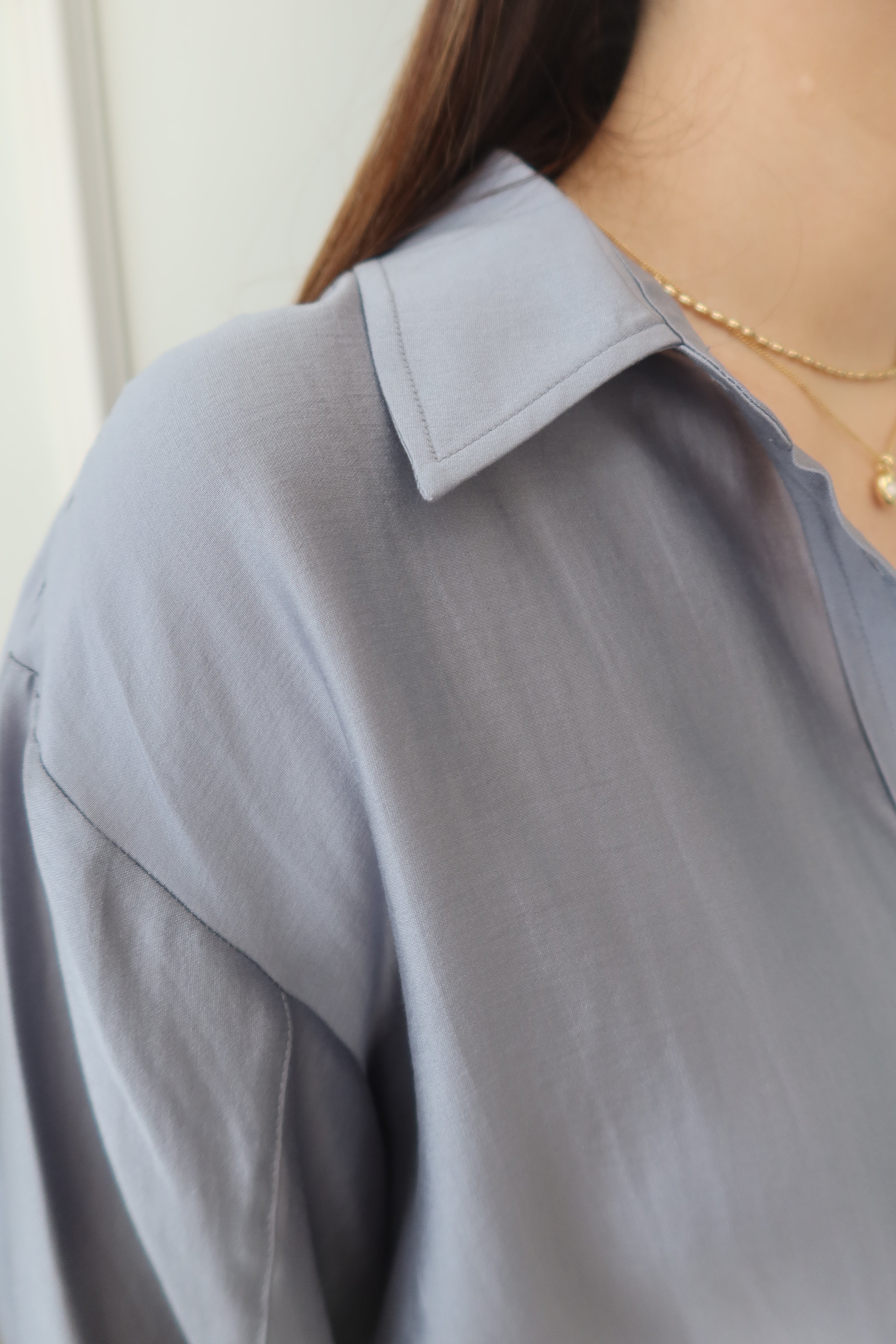 Lustrous Silk Solid Shirt [T0224]