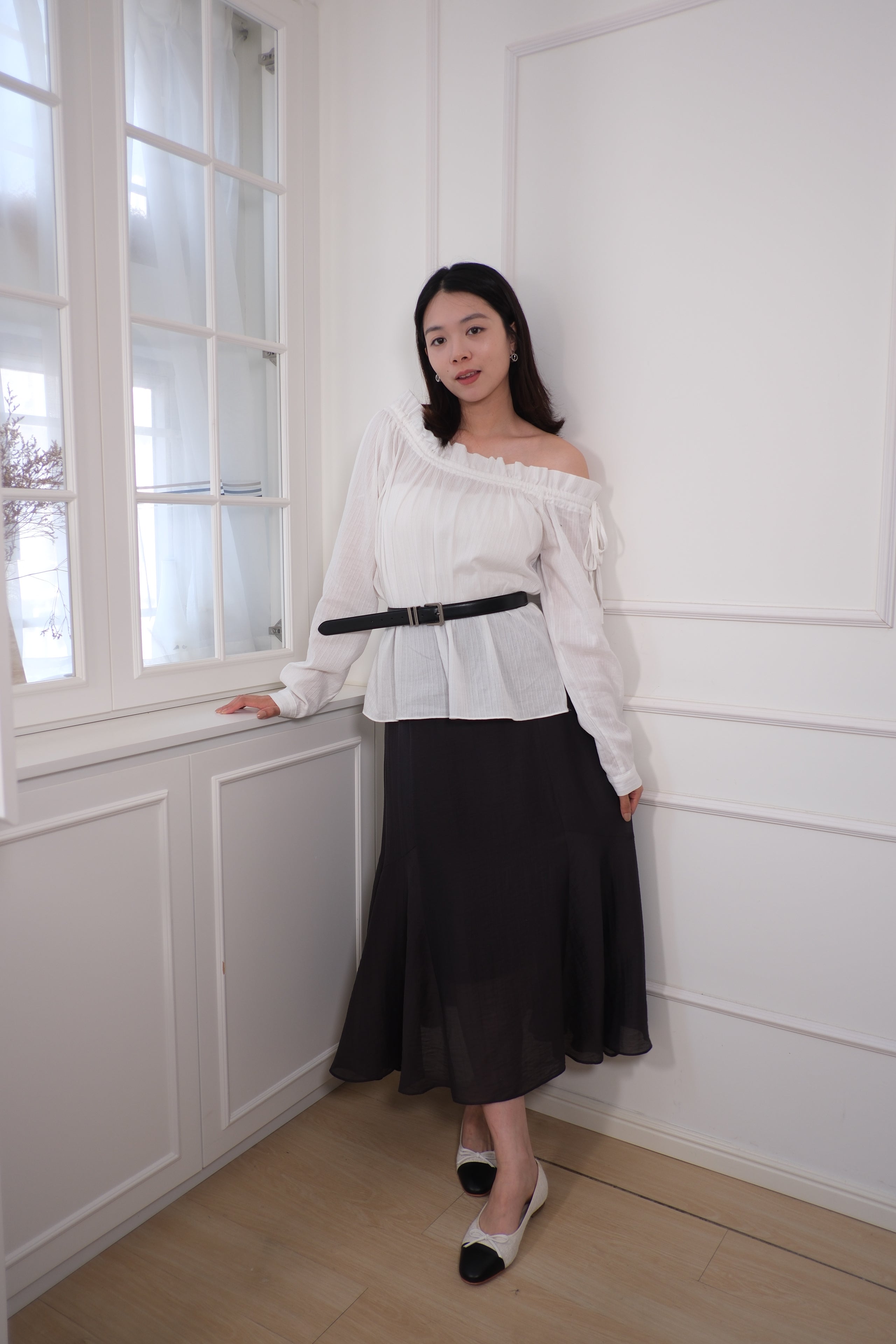 Romantic Tiered Ruffle Chiffon Maxi Skirt [SK0074]