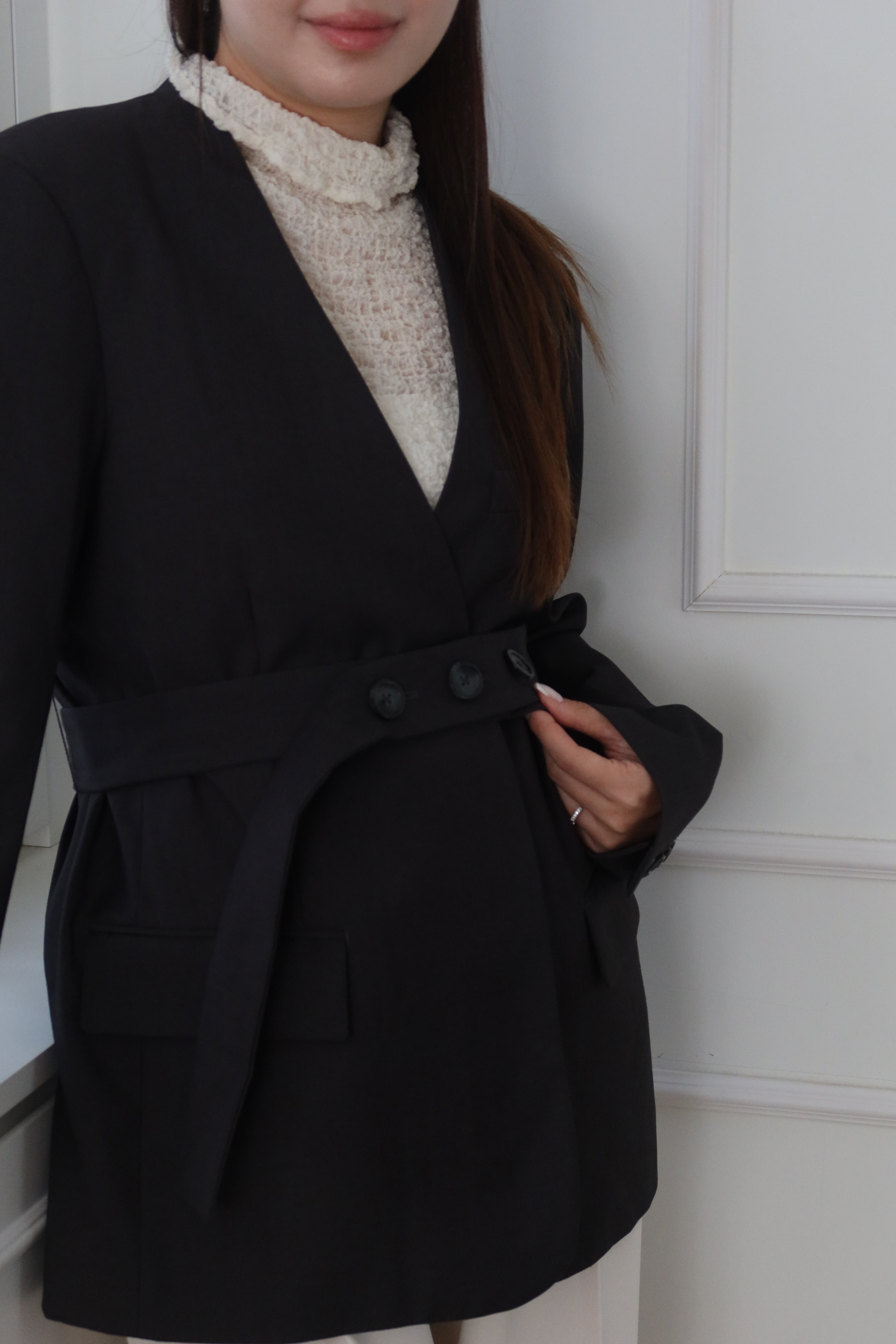 【LE ZANS BRAND COLLECTION】French Flair Cuffed Blazer [J0114]