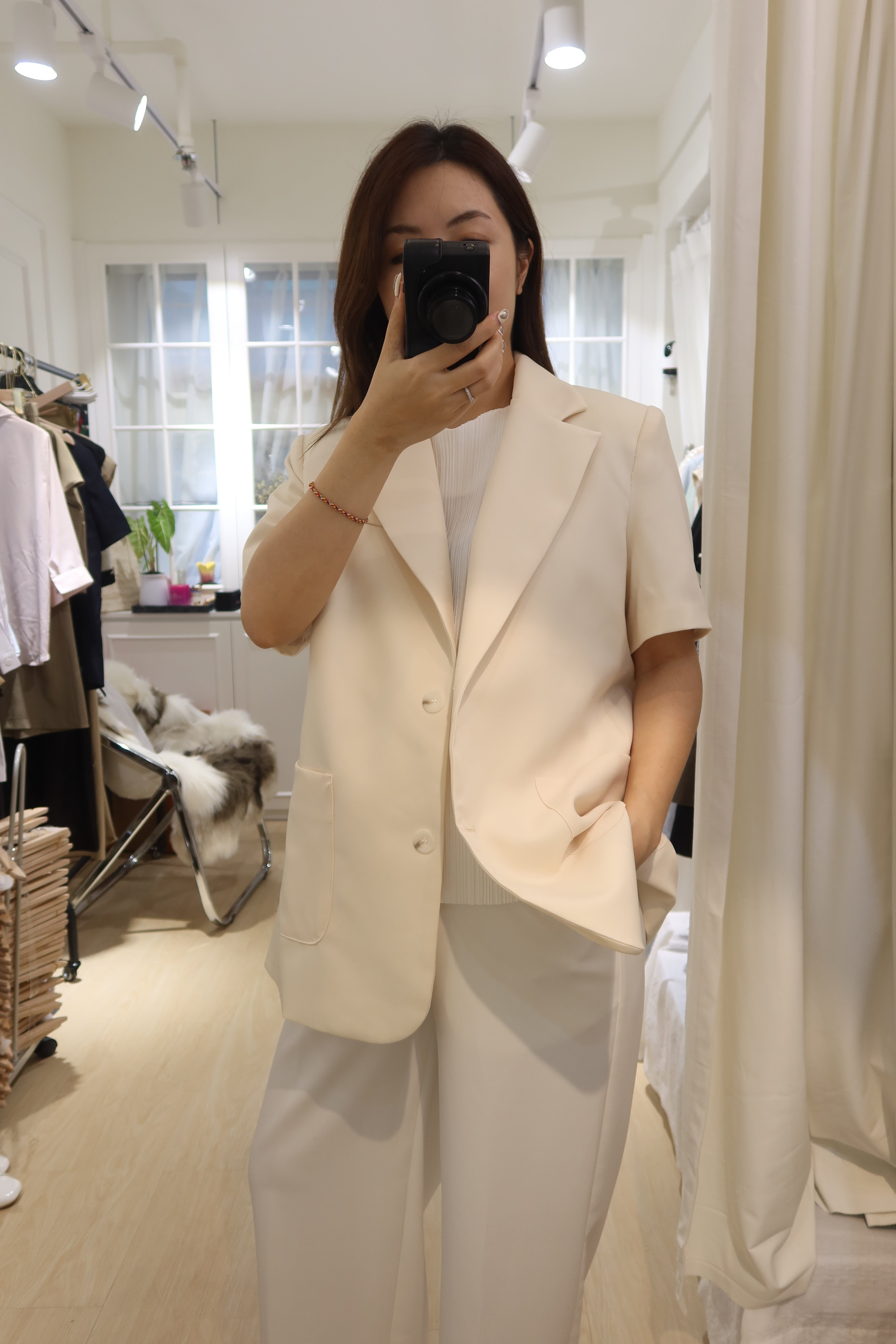 Chic Short Sleeve Suit Blazer [J0078]