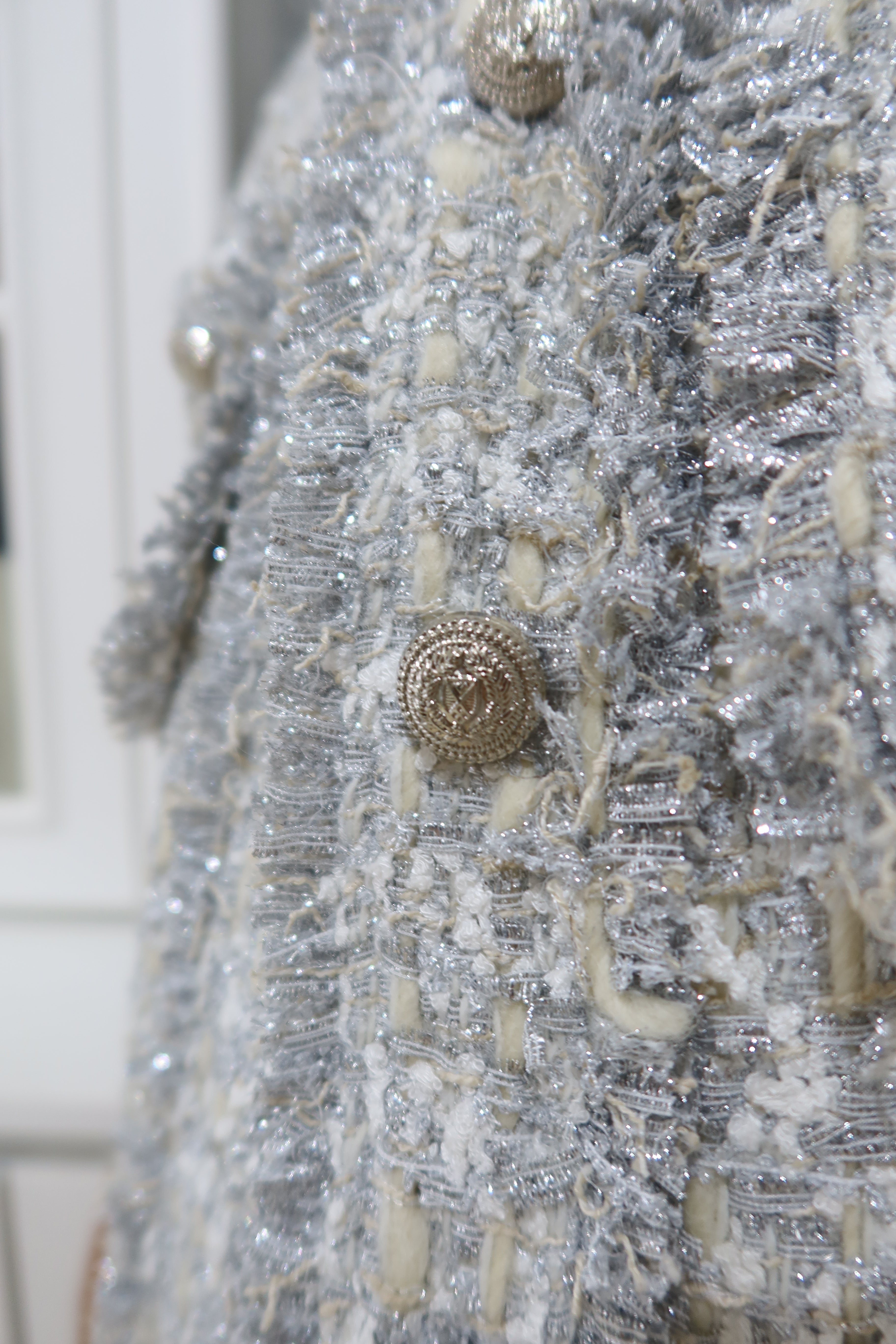 Grey Elegance Tweed Vest [J0115]