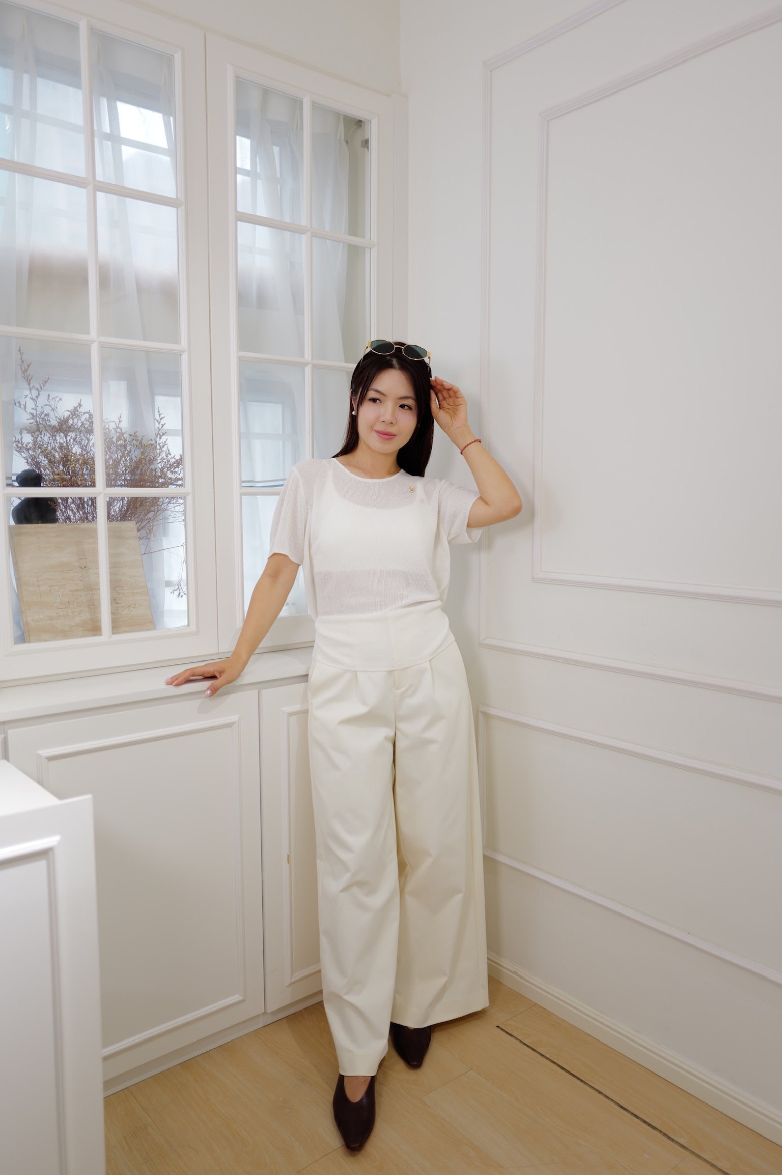 【LE ZANS BRAND COLLECTION】Drawstring Knit Top [T0270]
