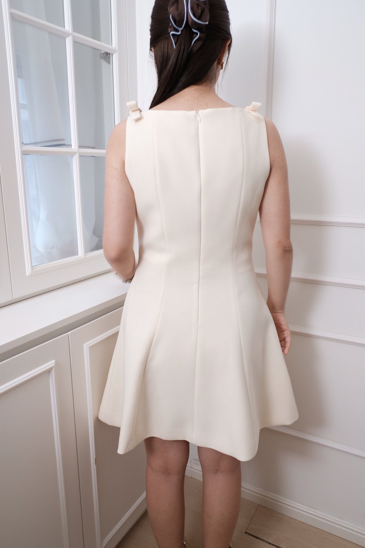 【LE ZANS BRAND COLLECTION】Elegant French Style Bowknot Sleeveless Dress [OPS0182]