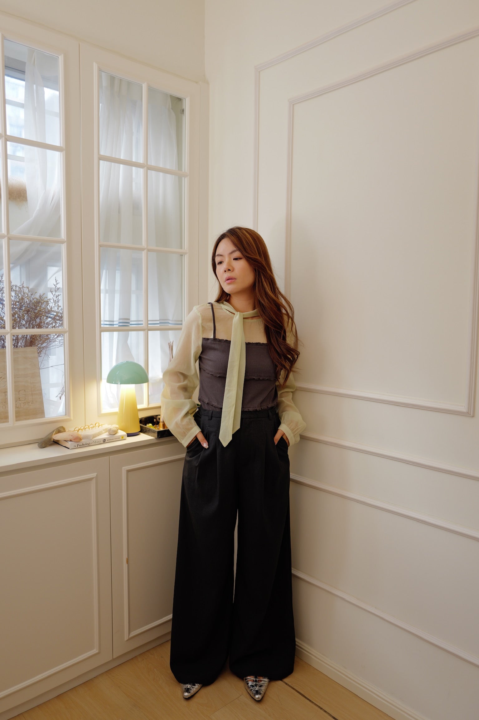 【LE ZANS BRAND COLLECTION】Classic Double-Pleated Tailored High-Waisted Trousers [PT0098]