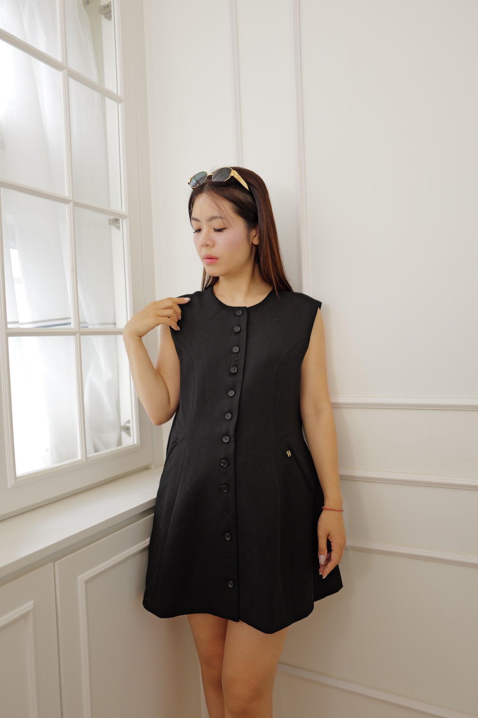 【LE ZANS BRAND COLLECTION】Luxury Minimalist Button-Up Vest [J0139]