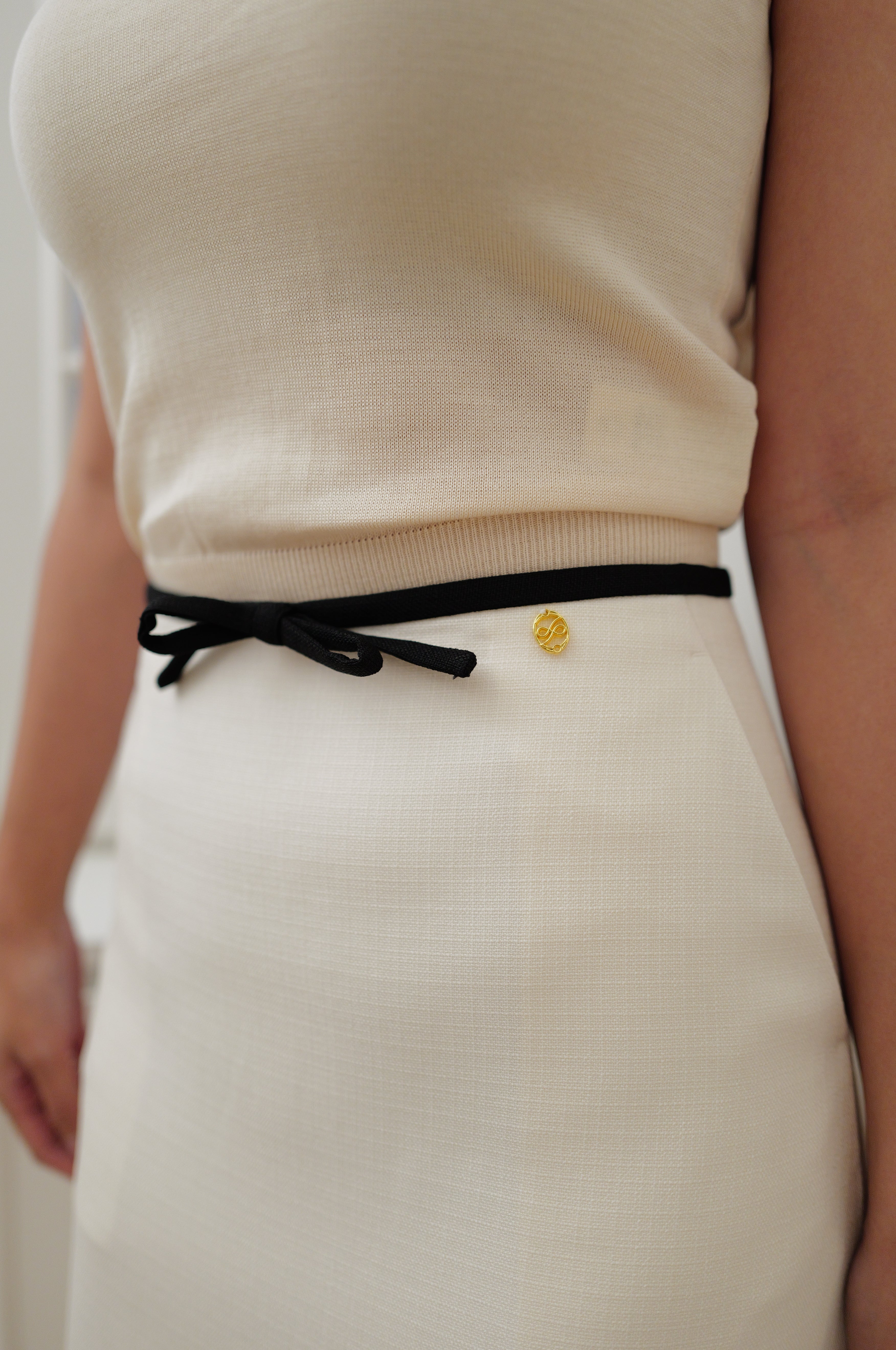 【LE ZANS BRAND COLLECTION】French Elegant Contrast Bow Tweed A-Line Skirt [SK0083]