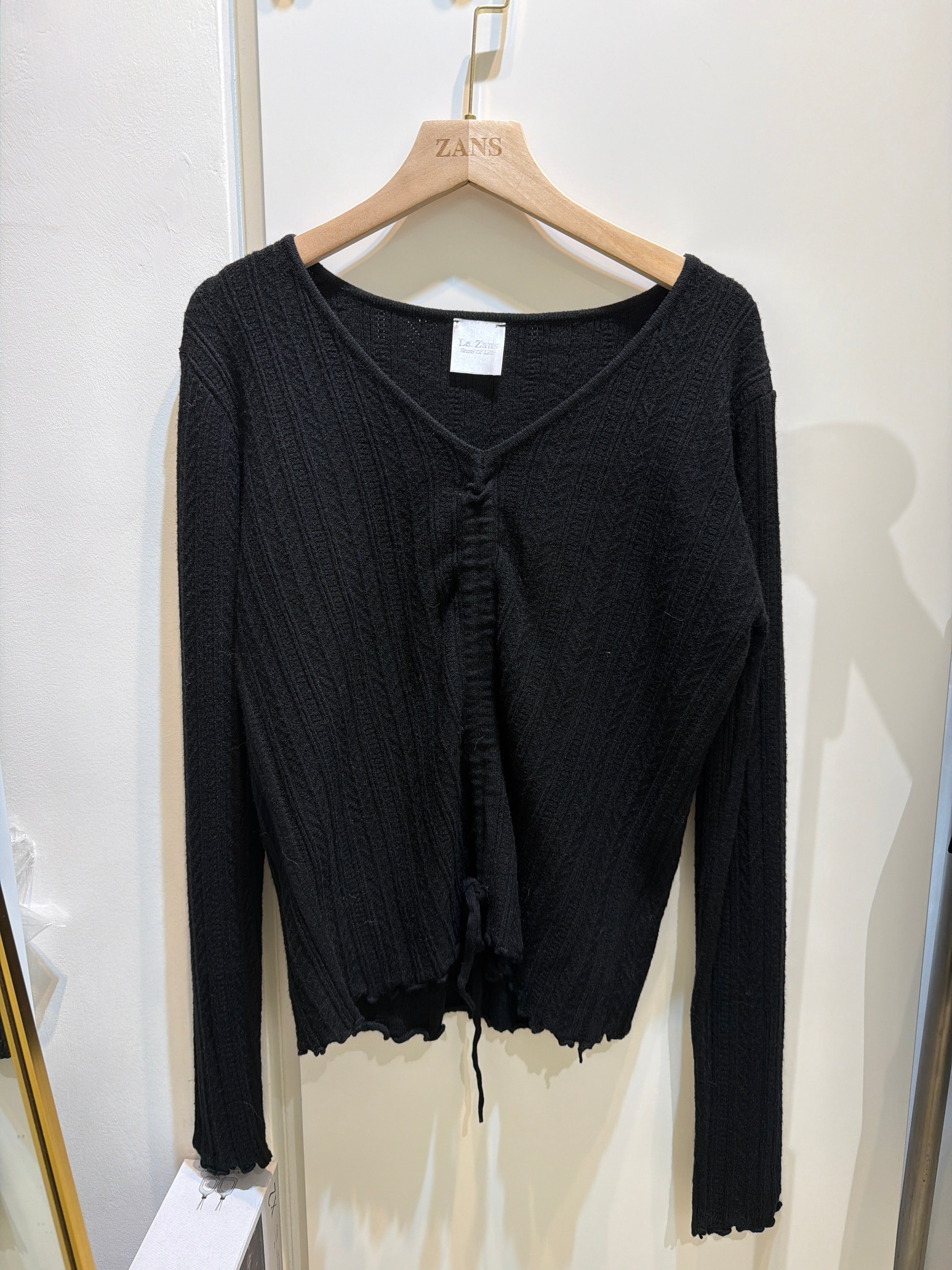 【LE ZANS BRAND COLLECTION】V領厚料長䄂上衣[T0250]