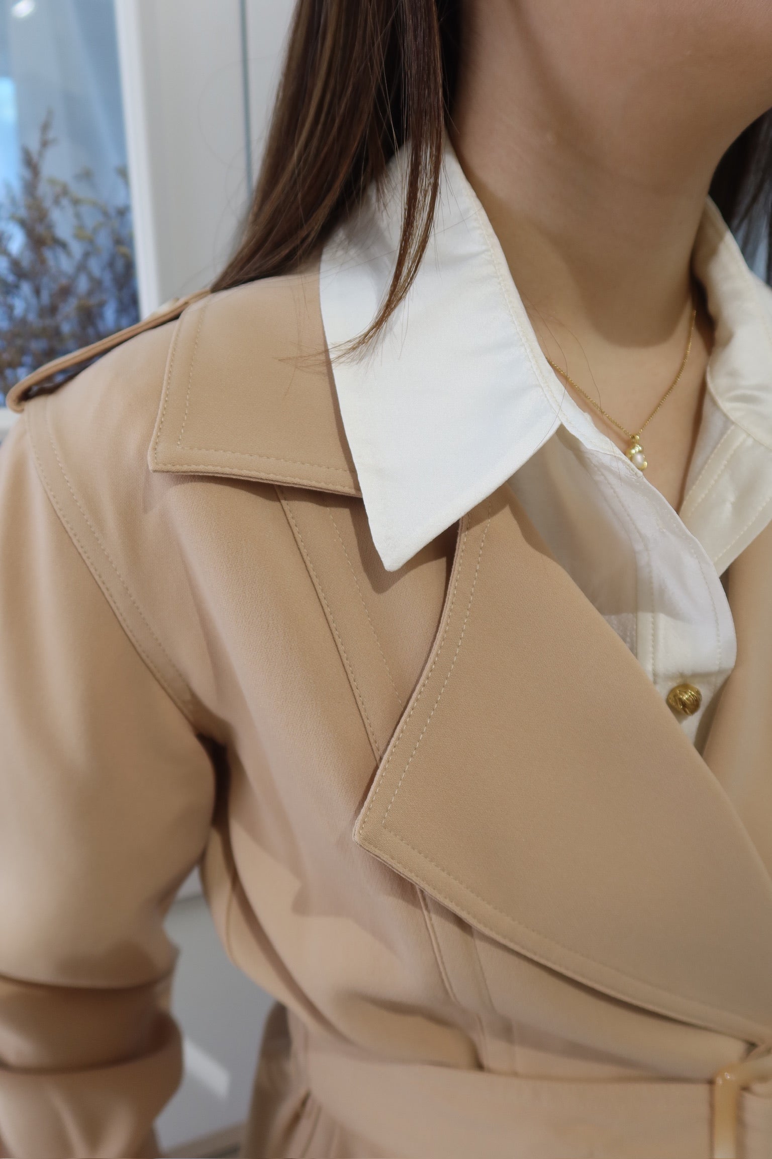 【LE ZANS BRAND COLLECTION】Classic Elegance Short Trench [J0108]