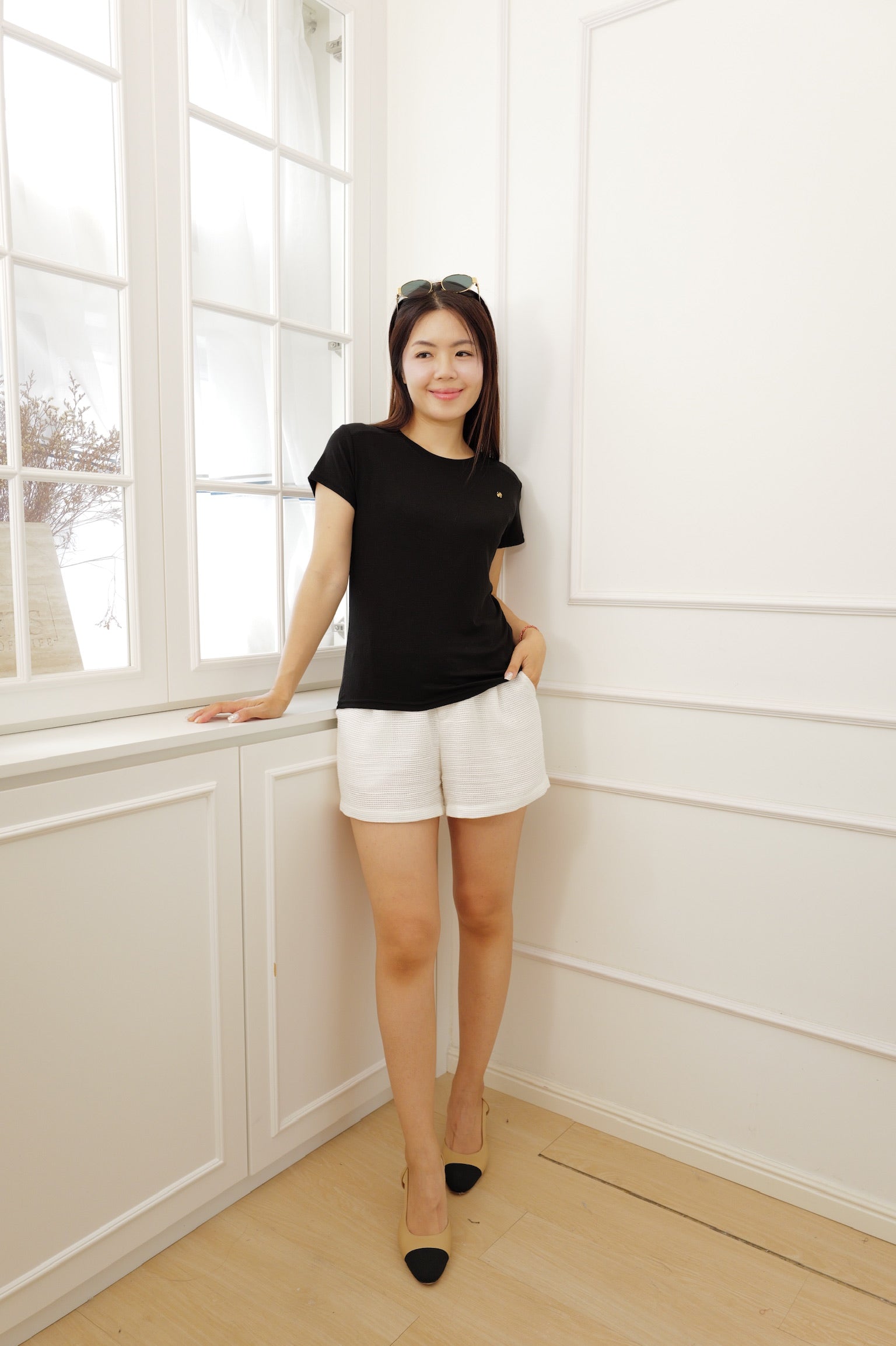 【LE ZANS BRAND COLLECTION】Minimalist solid color top [T0278]