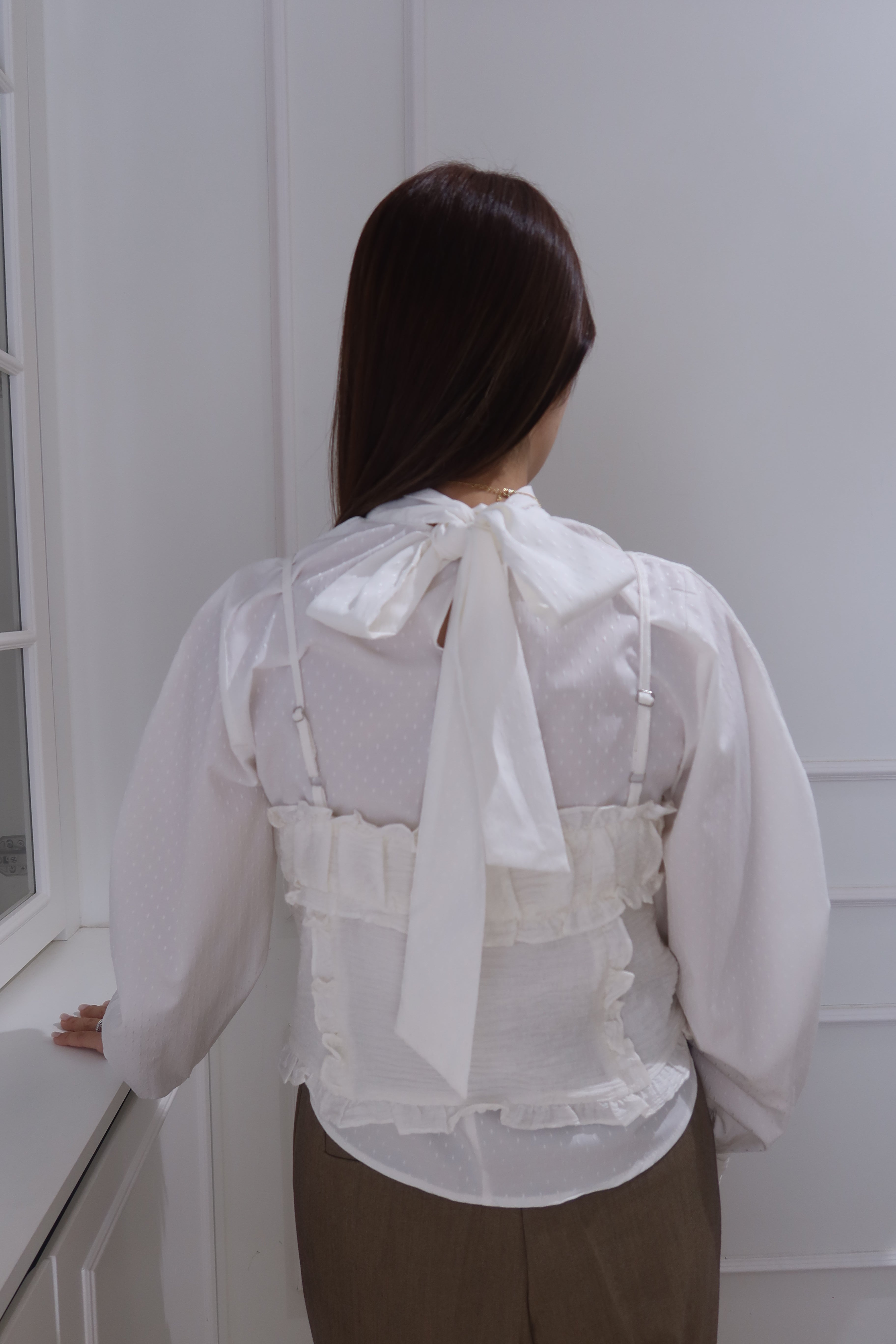 Dotted Elegance Blouse [T0214]