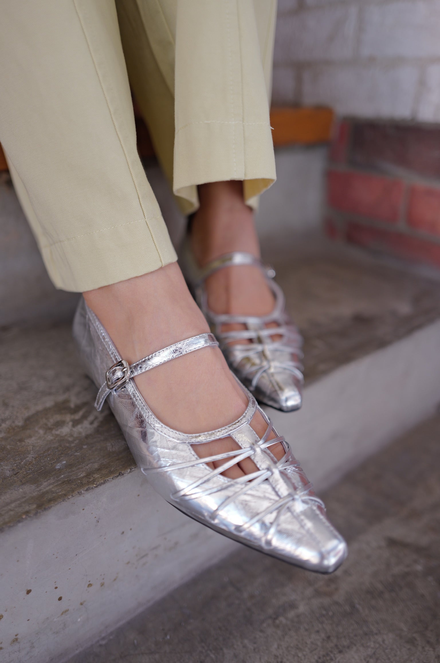 【LE ZANS BRAND COLLECTION】Braided Mary Jane Flats [S0033]