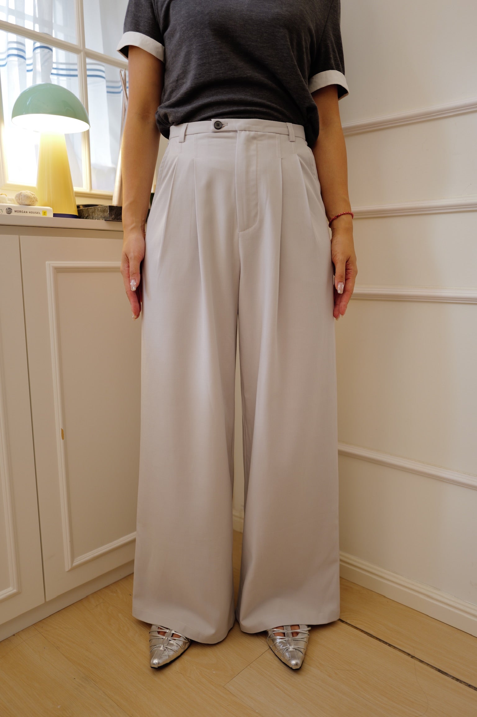 【LE ZANS BRAND COLLECTION】Classic Double-Pleated Tailored High-Waisted Trousers [PT0098]