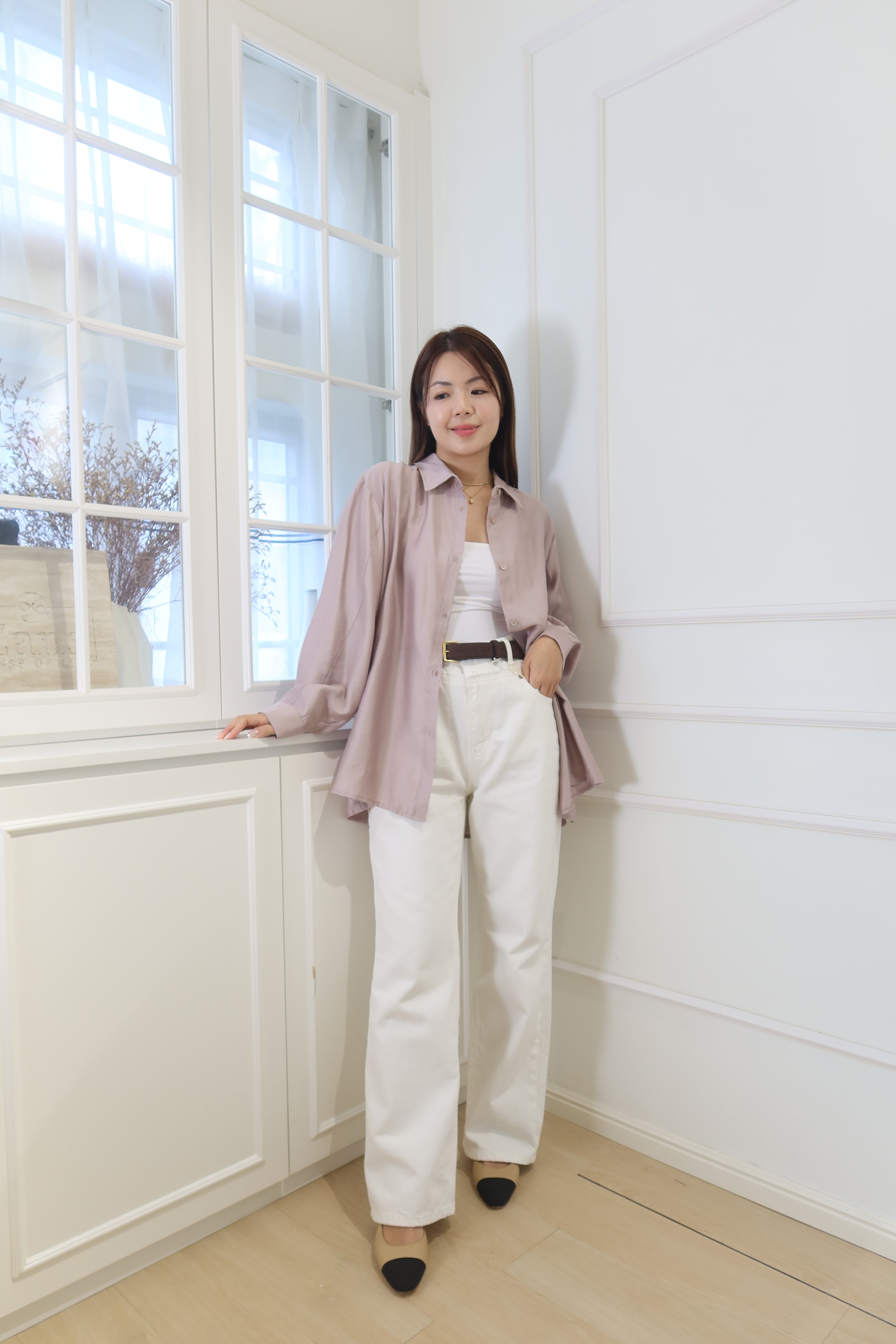 Lustrous Silk Solid Shirt [T0224]