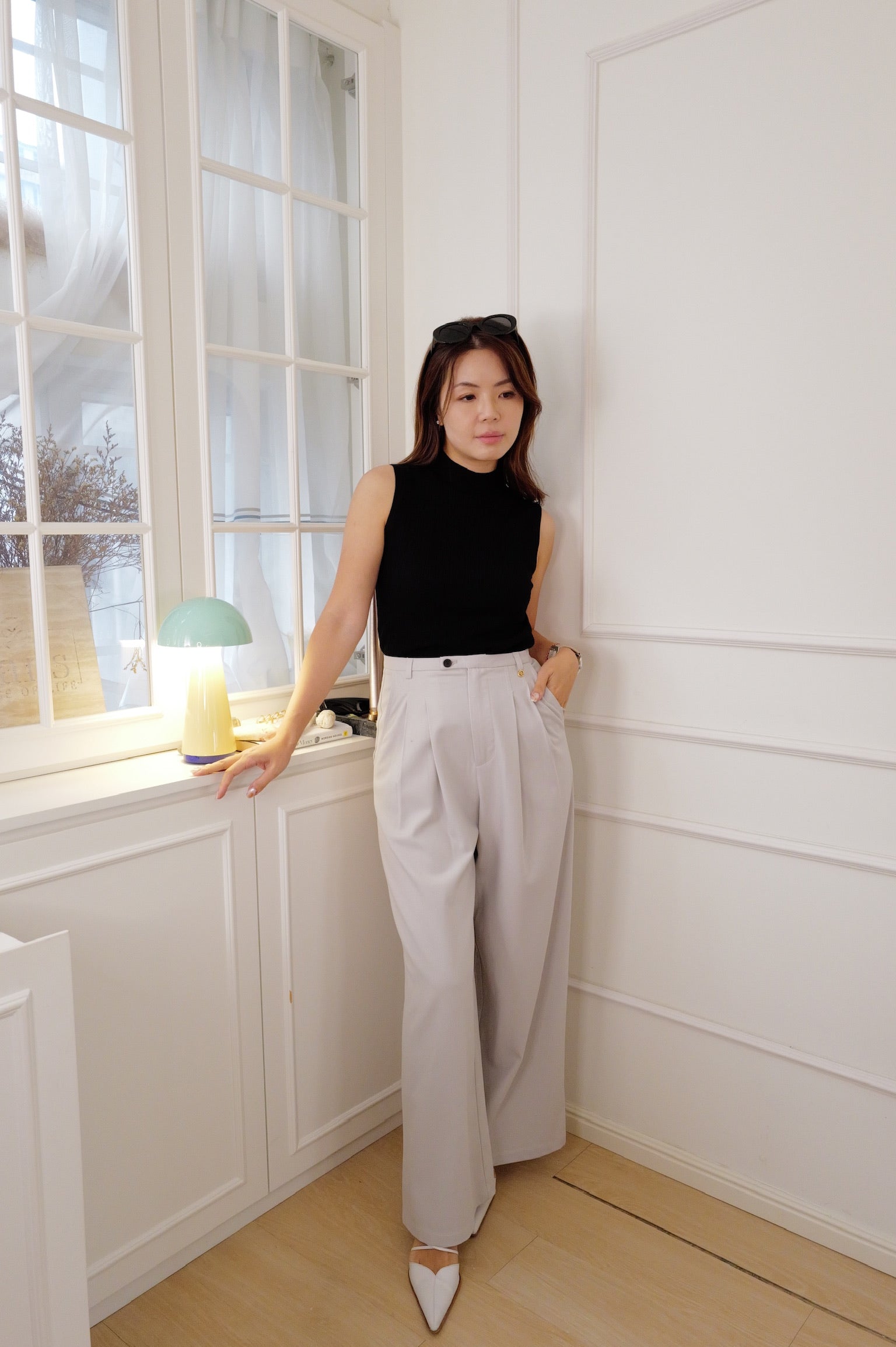 【LE ZANS PRIVÉ】Minimalist Two-Piece Ribbed Knit Cardigan Set (33% wool) [T0310]