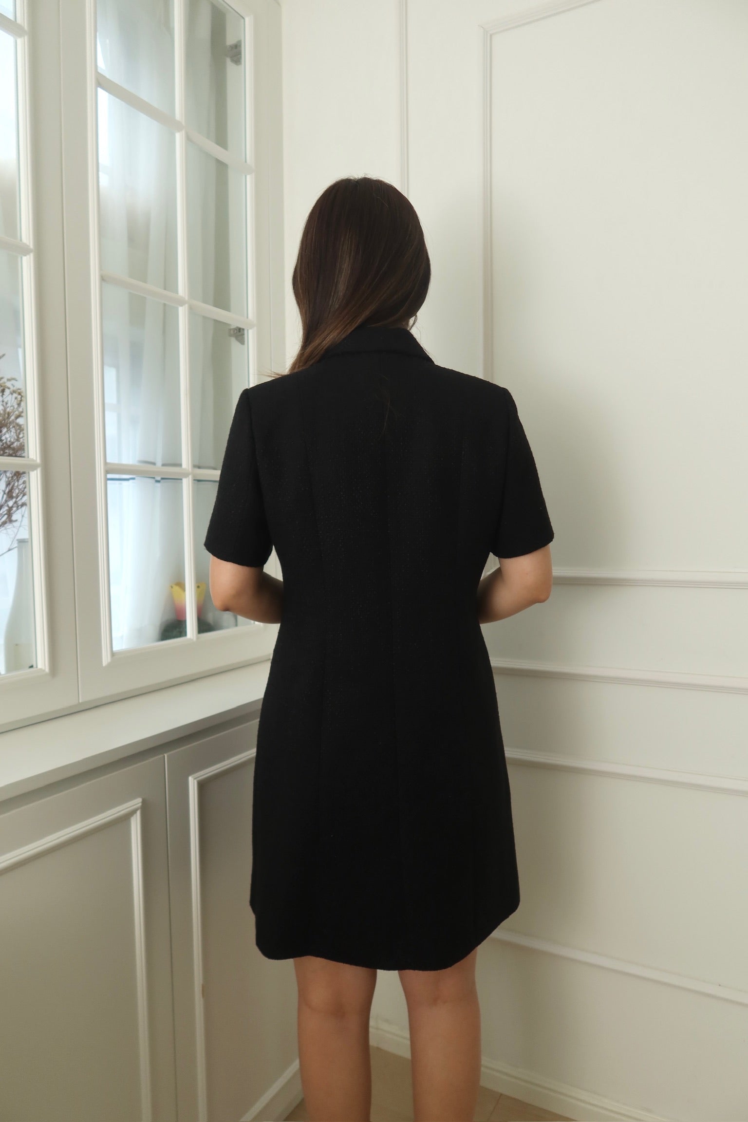 Luxe Pearl Button Dress [OPS0145]