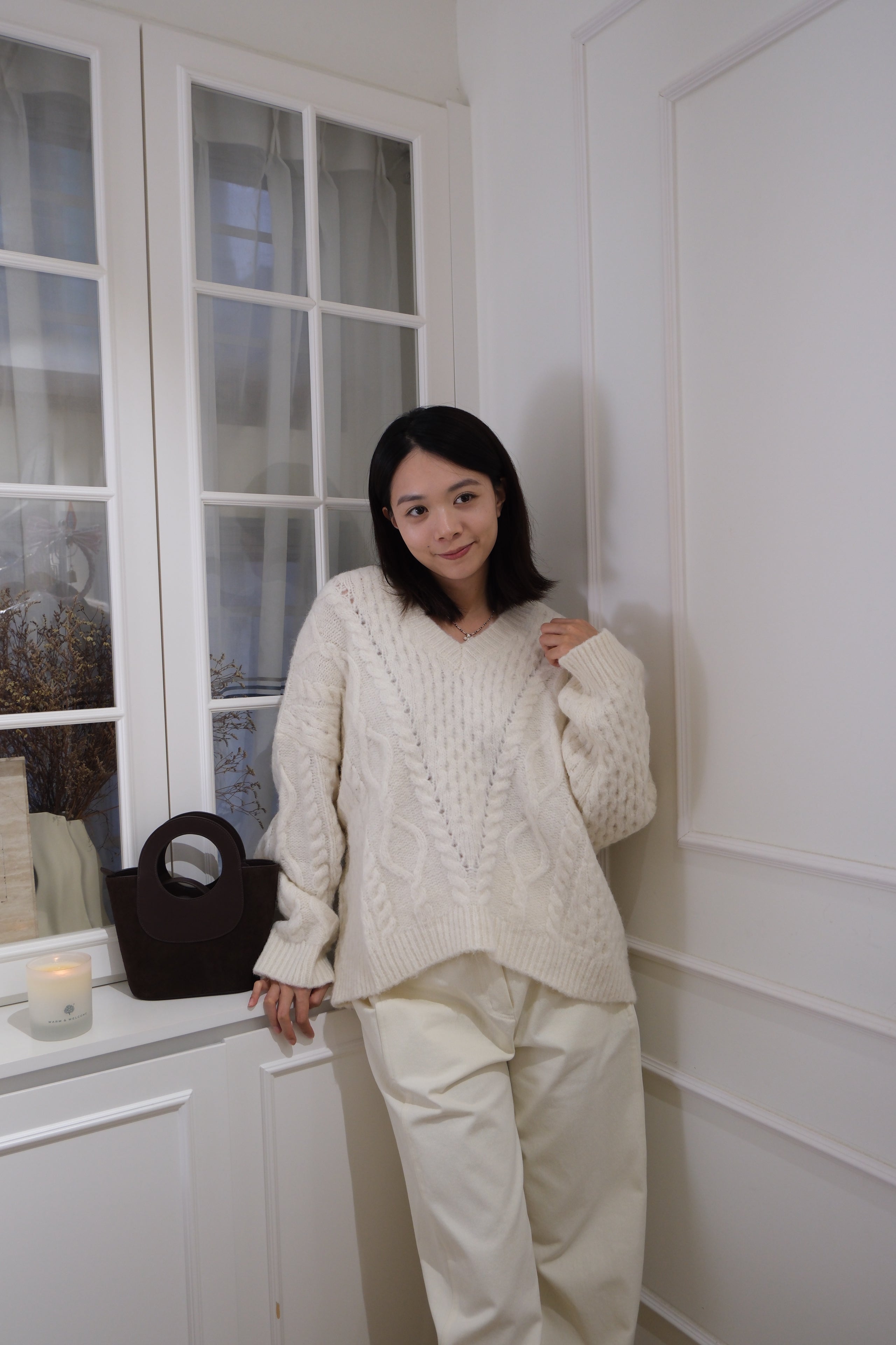 Cozy Oversized Twirl Sweater (60%wool)[T0165]