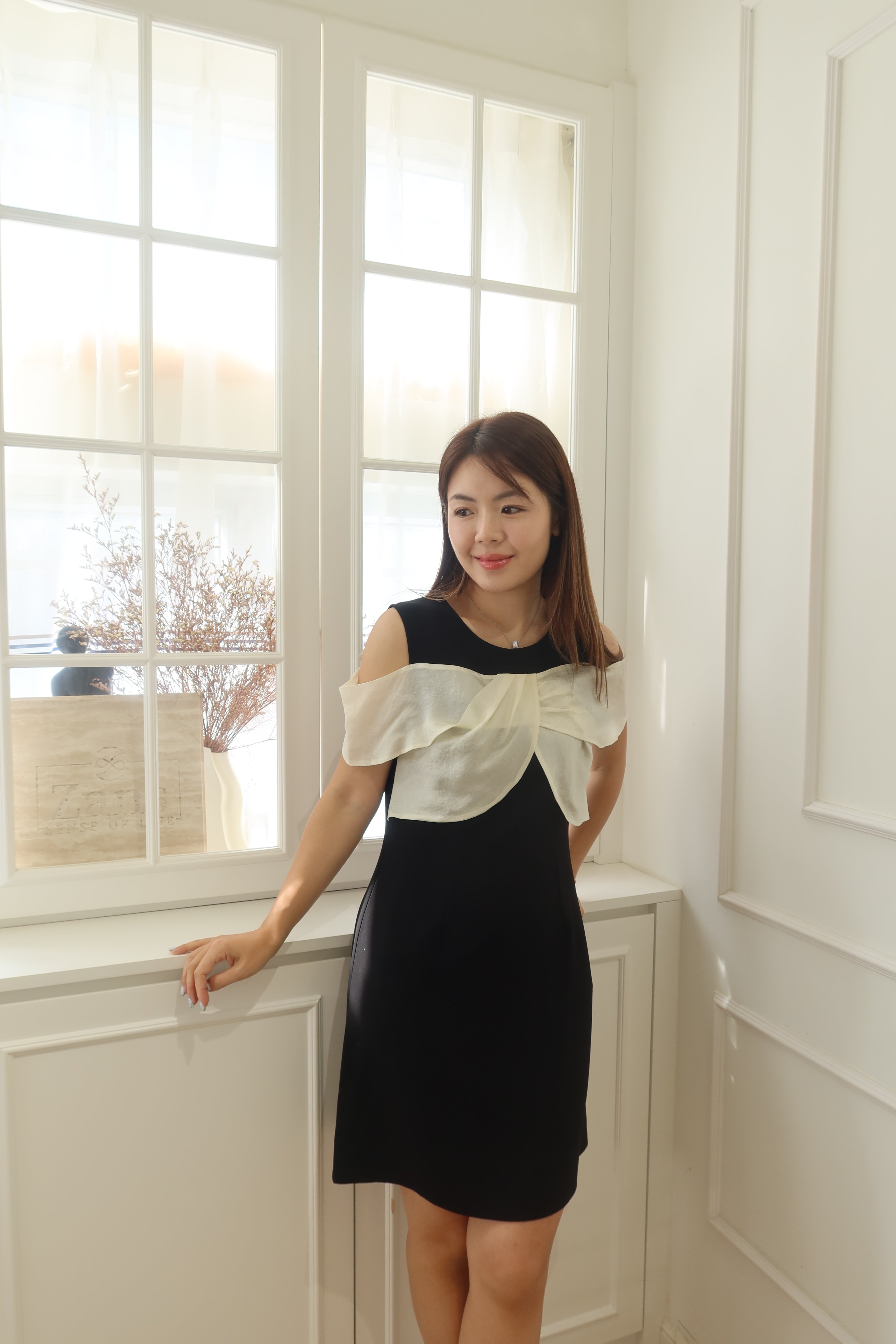 【LE ZANS BRAND COLLECTION】Elegant Bow Dress[OPS0163]