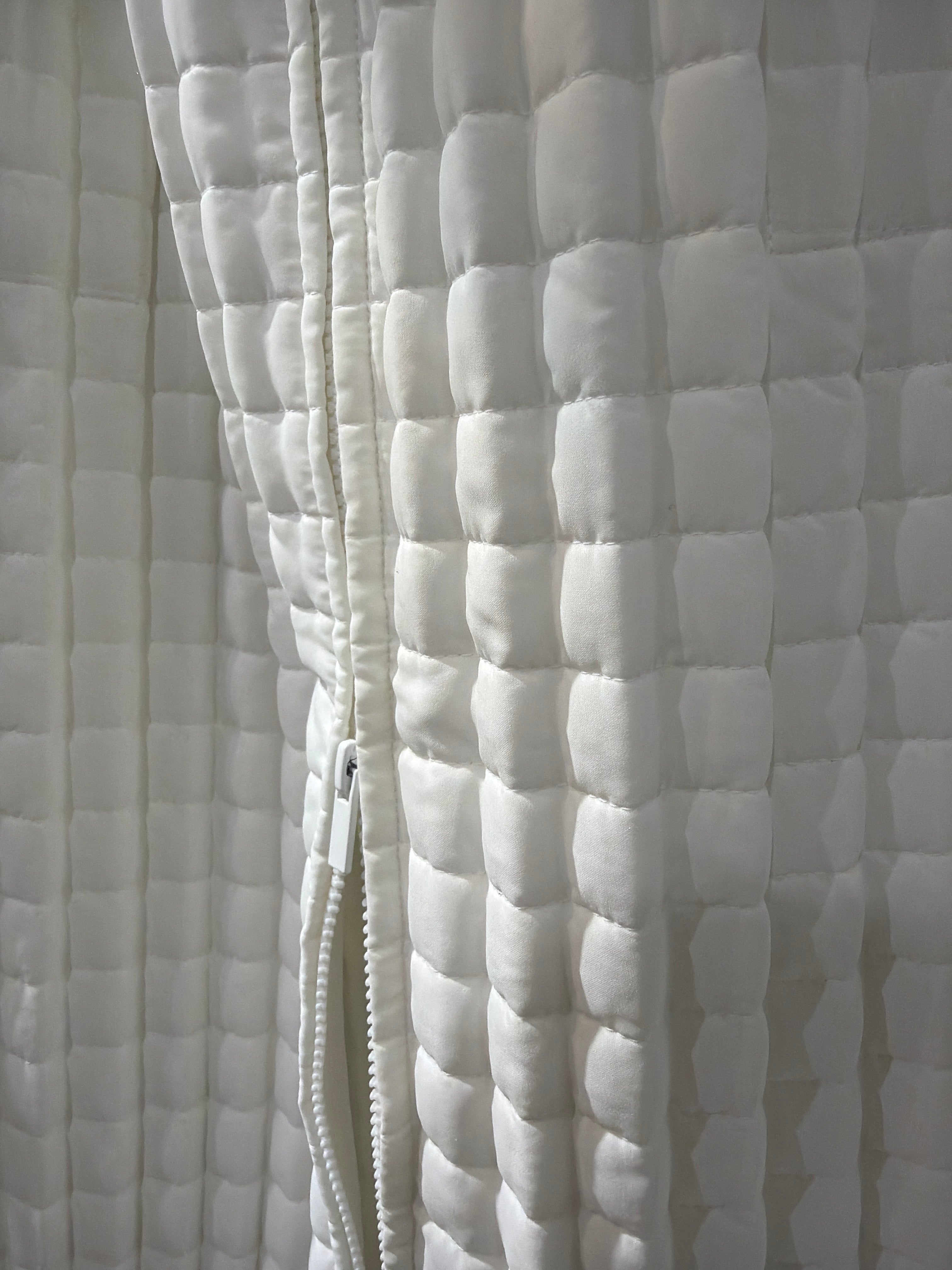 【LE ZANS BRAND COLLECTION】Cloud White Quilted Pleated Skirt [SK0073]