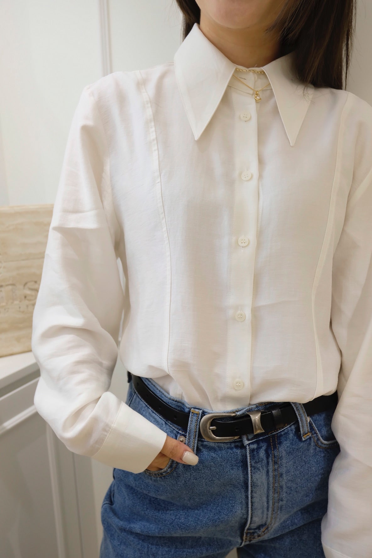 Parisian Grace White Shirt [T0114]