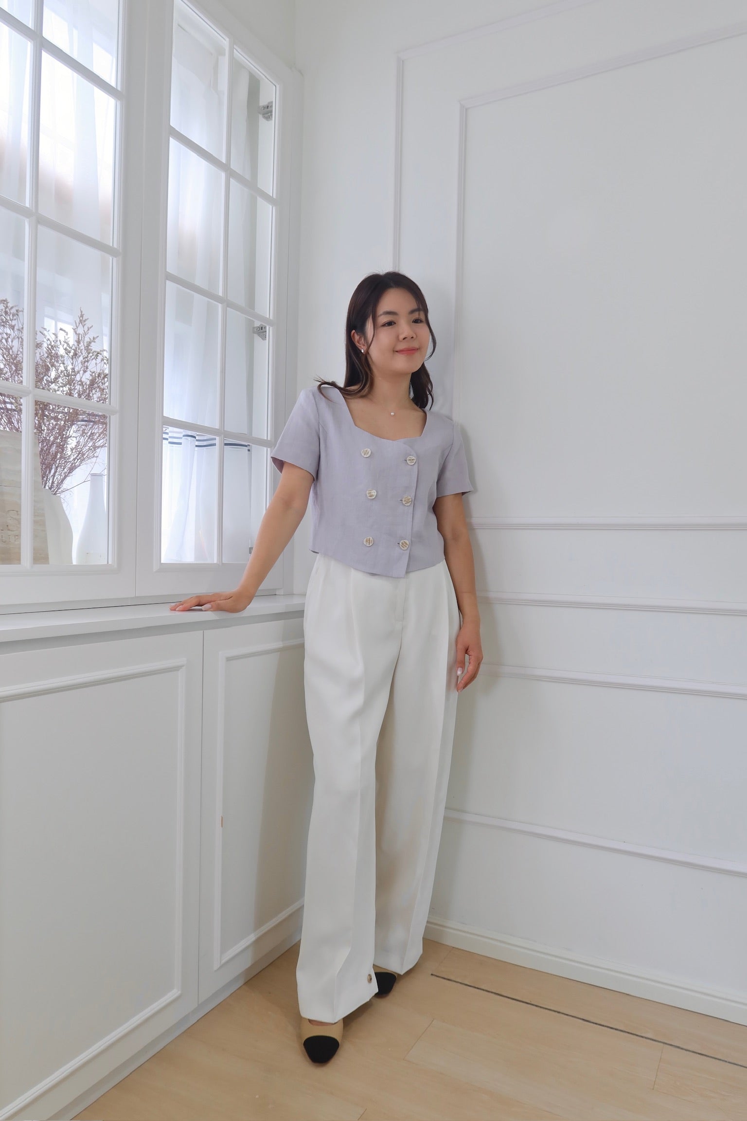 Chic Double-Breasted Crop Blazer [J0102]