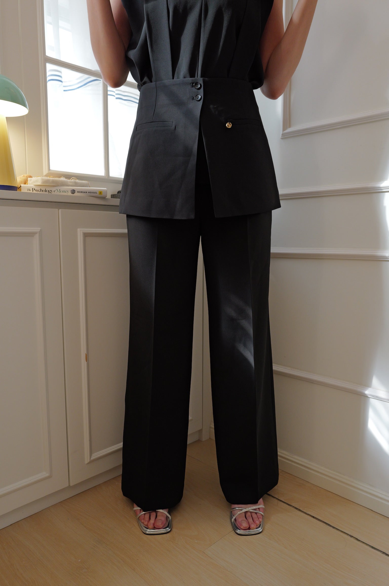 【LE ZANS BRAND COLLECTION】High-Waisted Layered Tailored Trousers [PT0093]