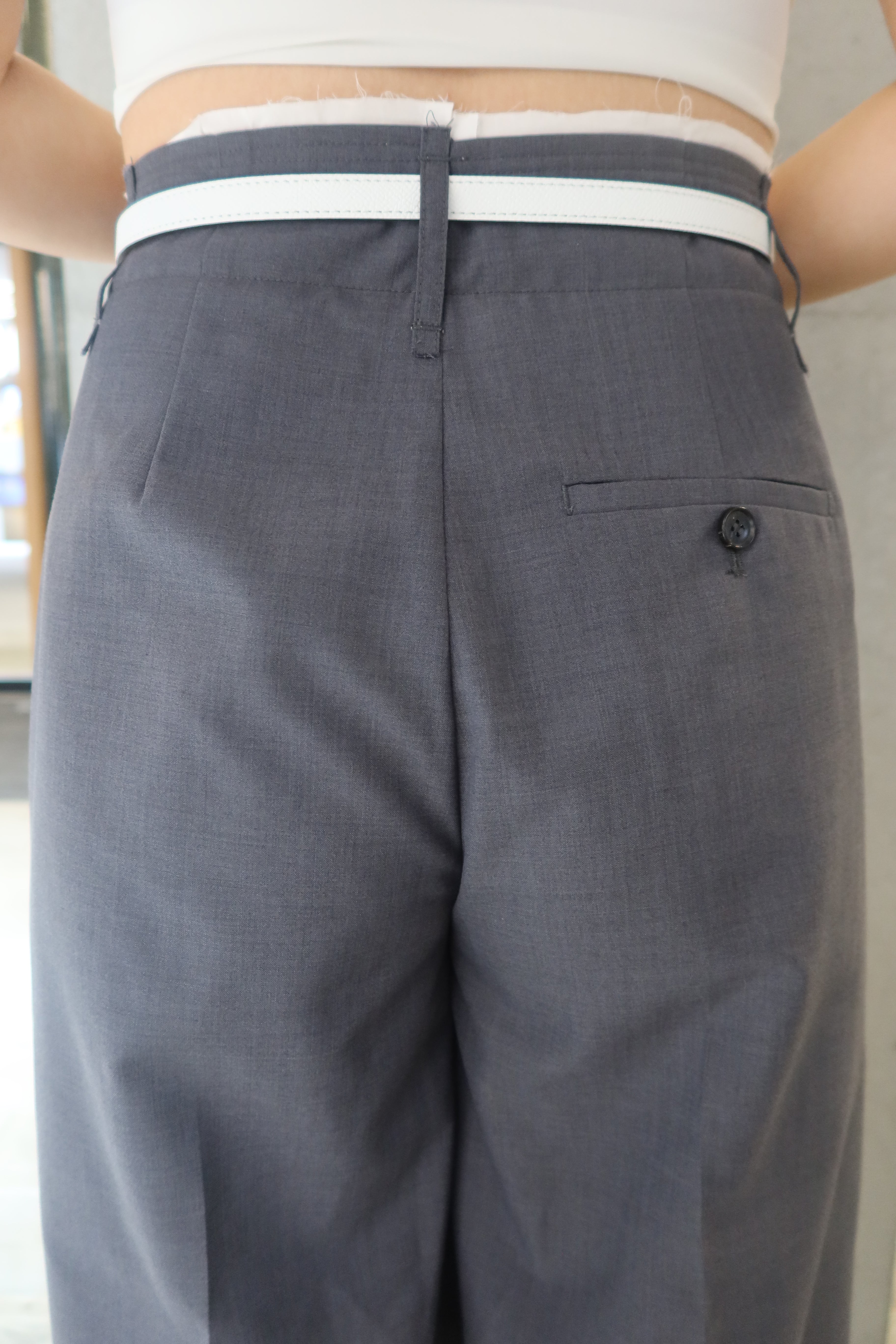 【LE ZANS BRAND COLLECTION】SilkenEase Premium Gray Pants (意大利布料，真絲+羊毛料) [PT0063]