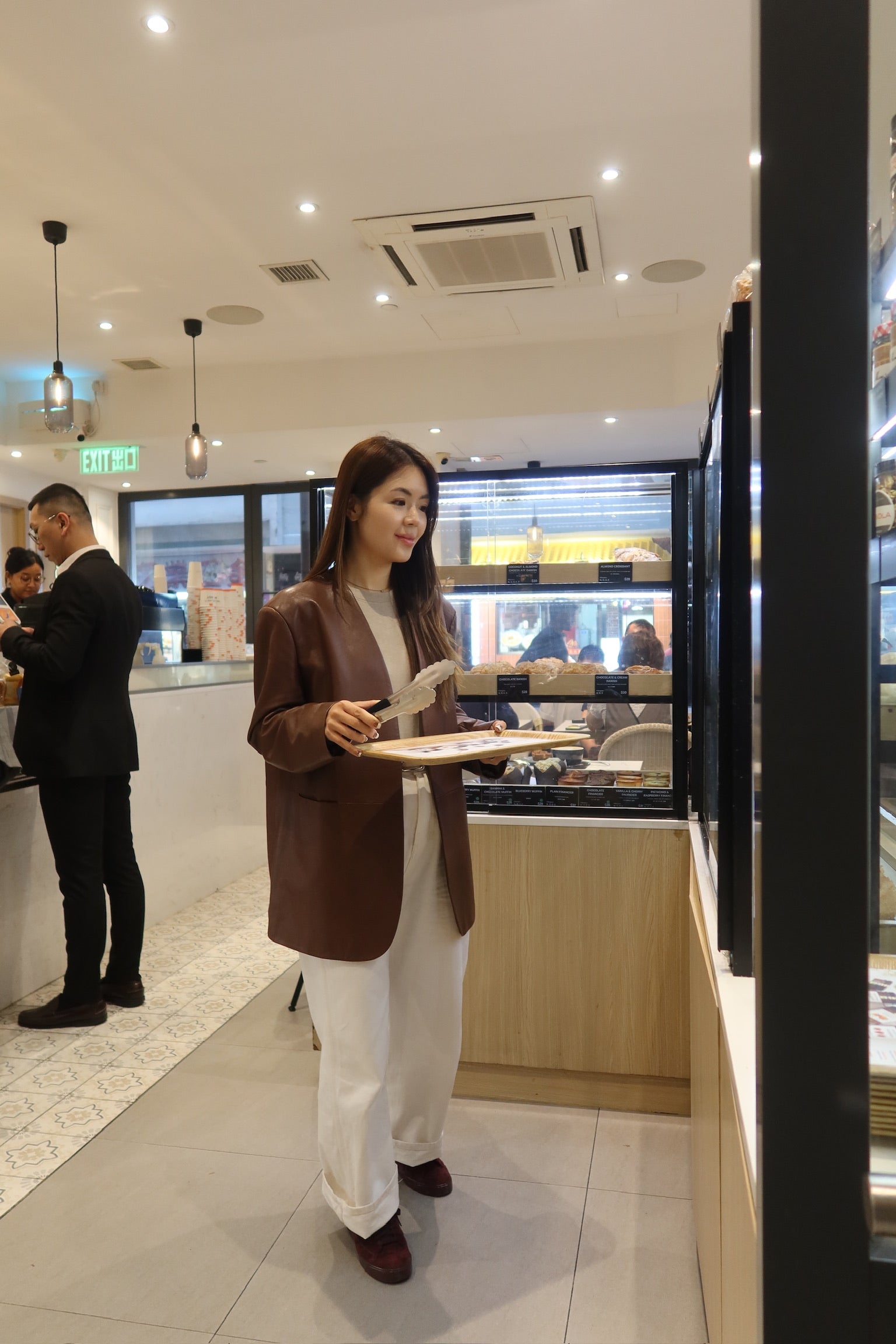 【LE ZANS BRAND COLLECTION】Toffee Designer Cut Leather Coat (100% lambskin) [J0117]