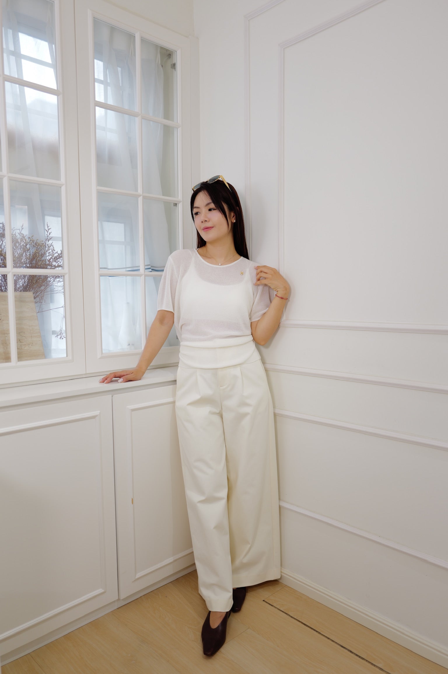 【LE ZANS BRAND COLLECTION】Drawstring Knit Top [T0270]