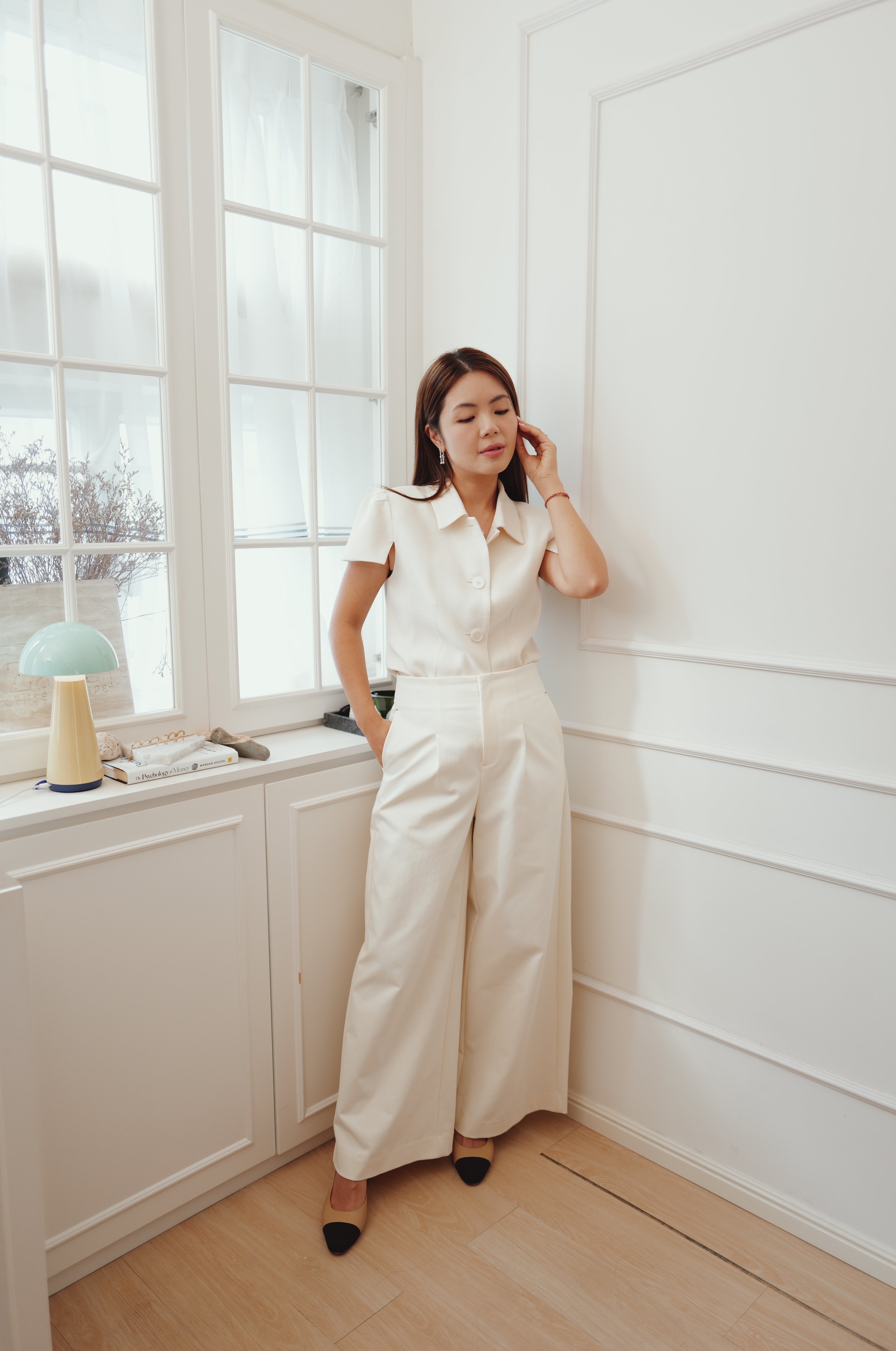 【LE ZANS BRAND COLLECTION】French Elegant Puff-Sleeve Short Tailored Blazer [T0299]
