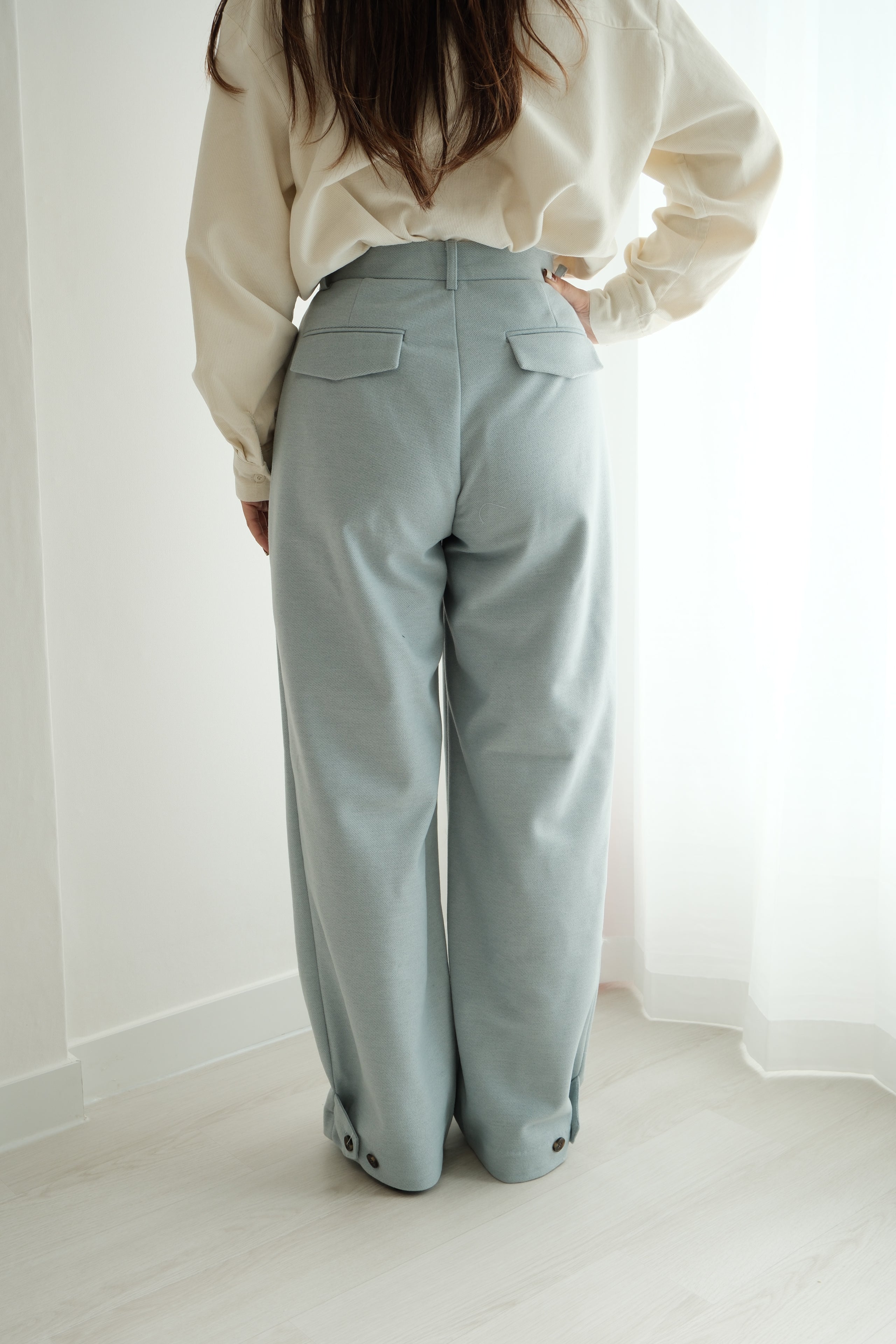 Sleek Ash Straight-Leg Pants [PT0082]