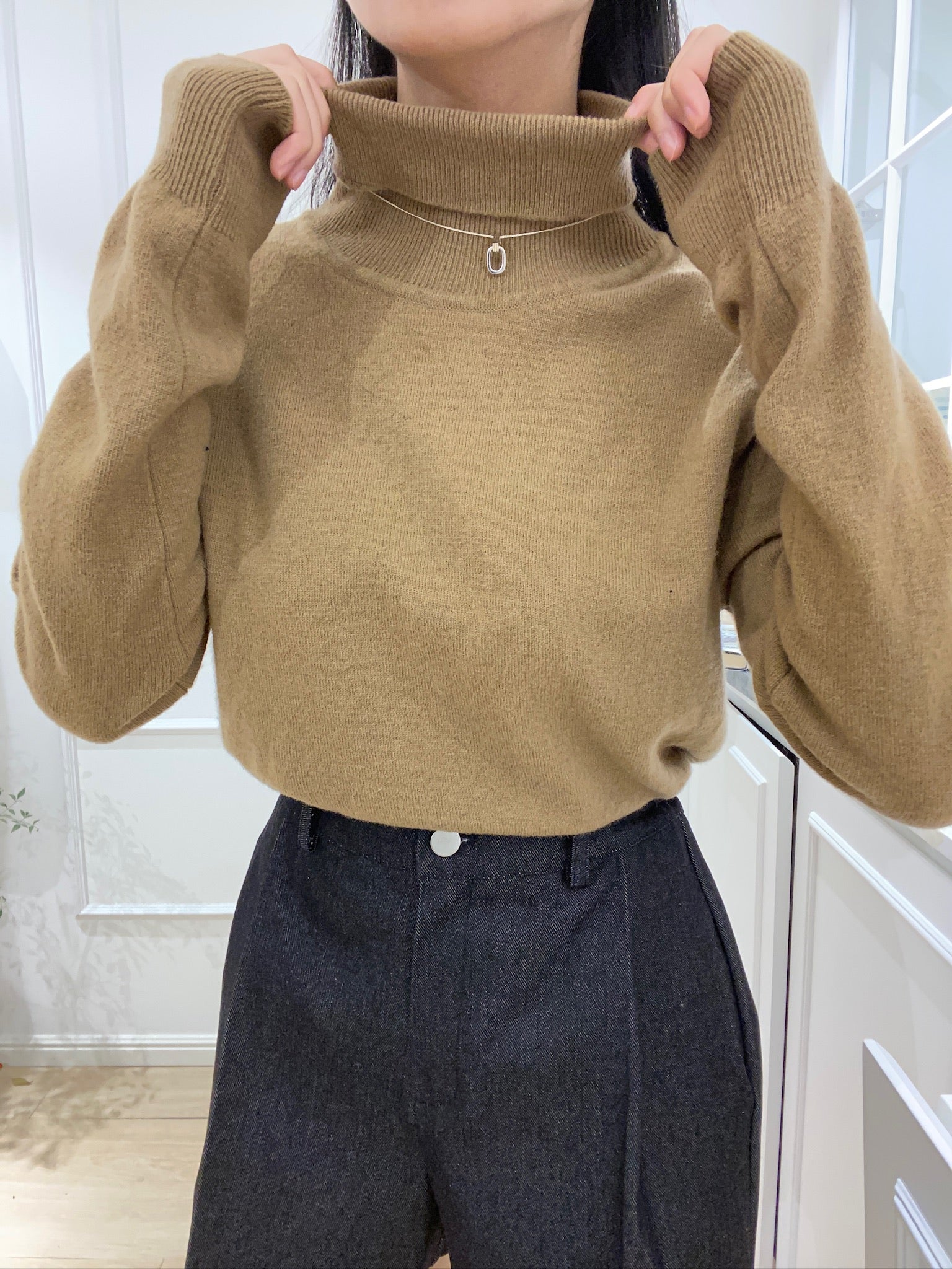 SoftKnit High Neck Pullover [T0128]