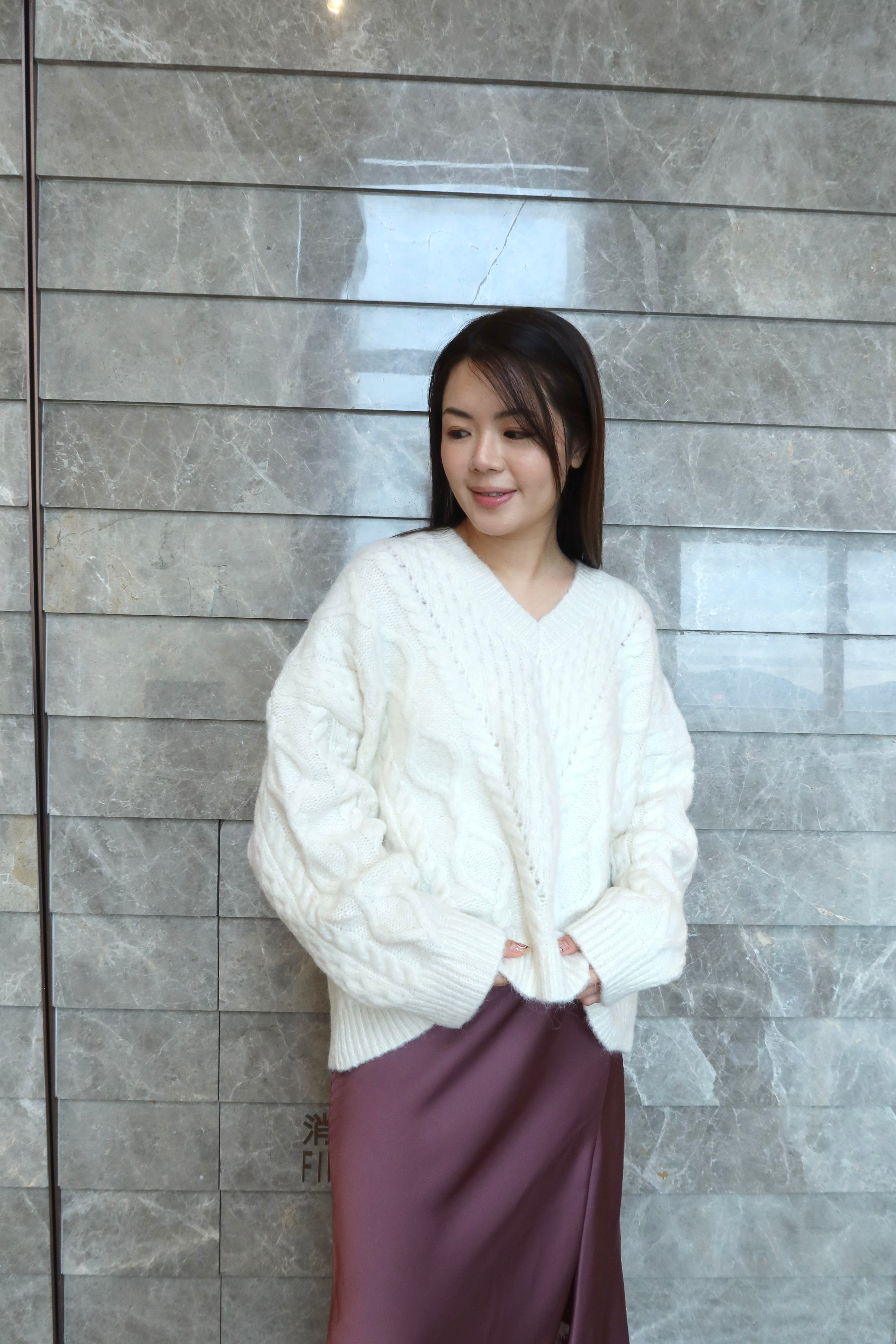 Cozy Oversized Twirl Sweater (60%wool)[T0165]