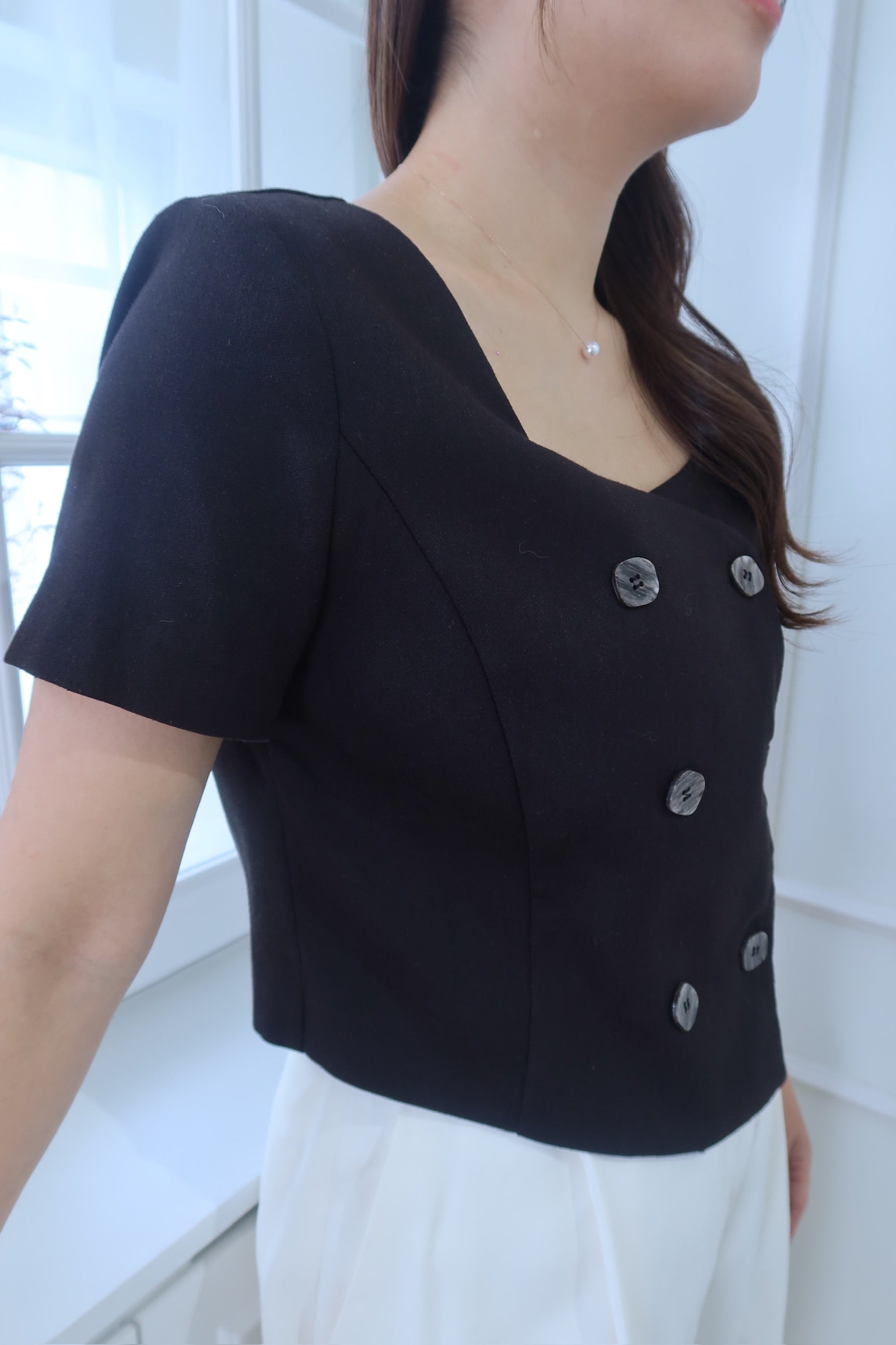 Chic Double-Breasted Crop Blazer [J0102]