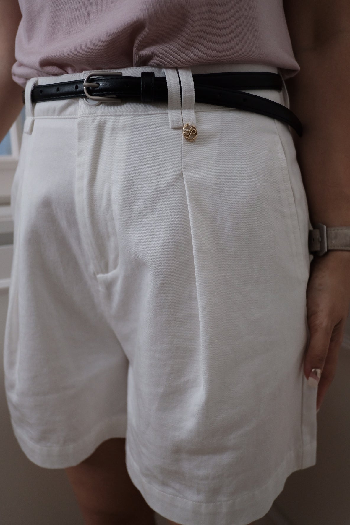 【LE ZANS BRAND COLLECTION】High-waisted Pleated Shorts [ST0029]