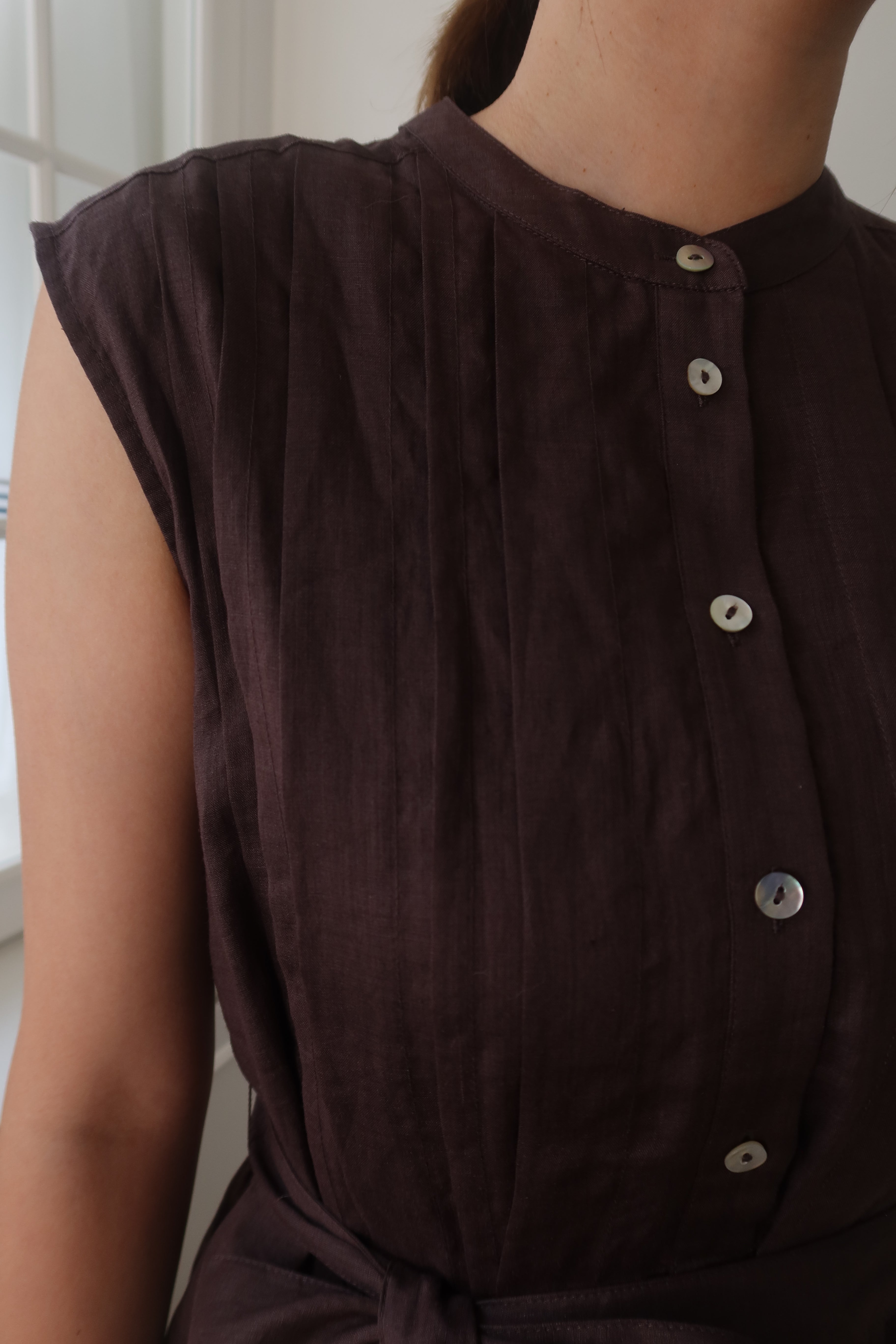 【LE ZANS BRAND COLLECTION】Pure Breeze Linen Sleeveless Dress (100% 麻) [OPS0158]