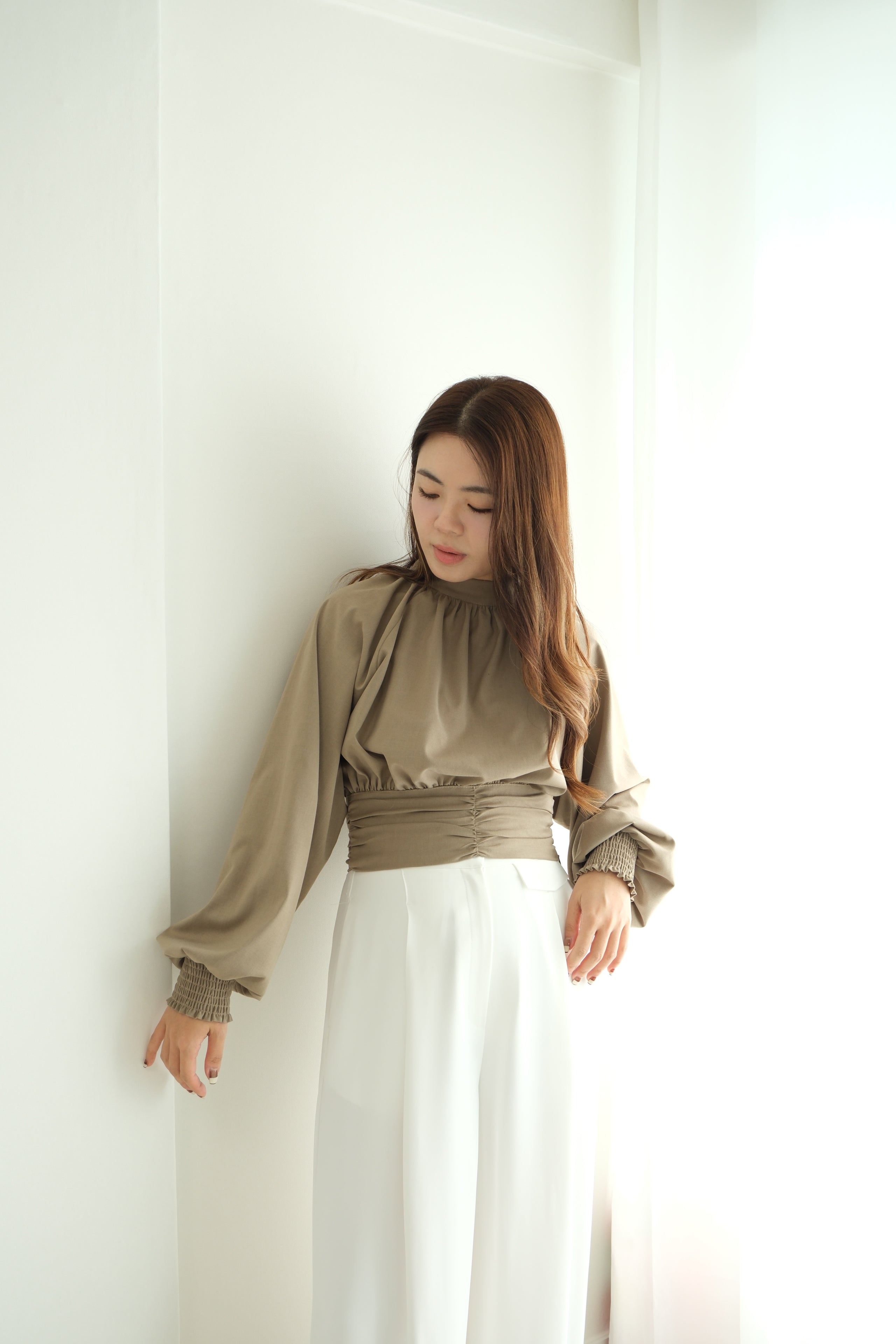 Refined Pleat Detail Dress Shirt [T0239]