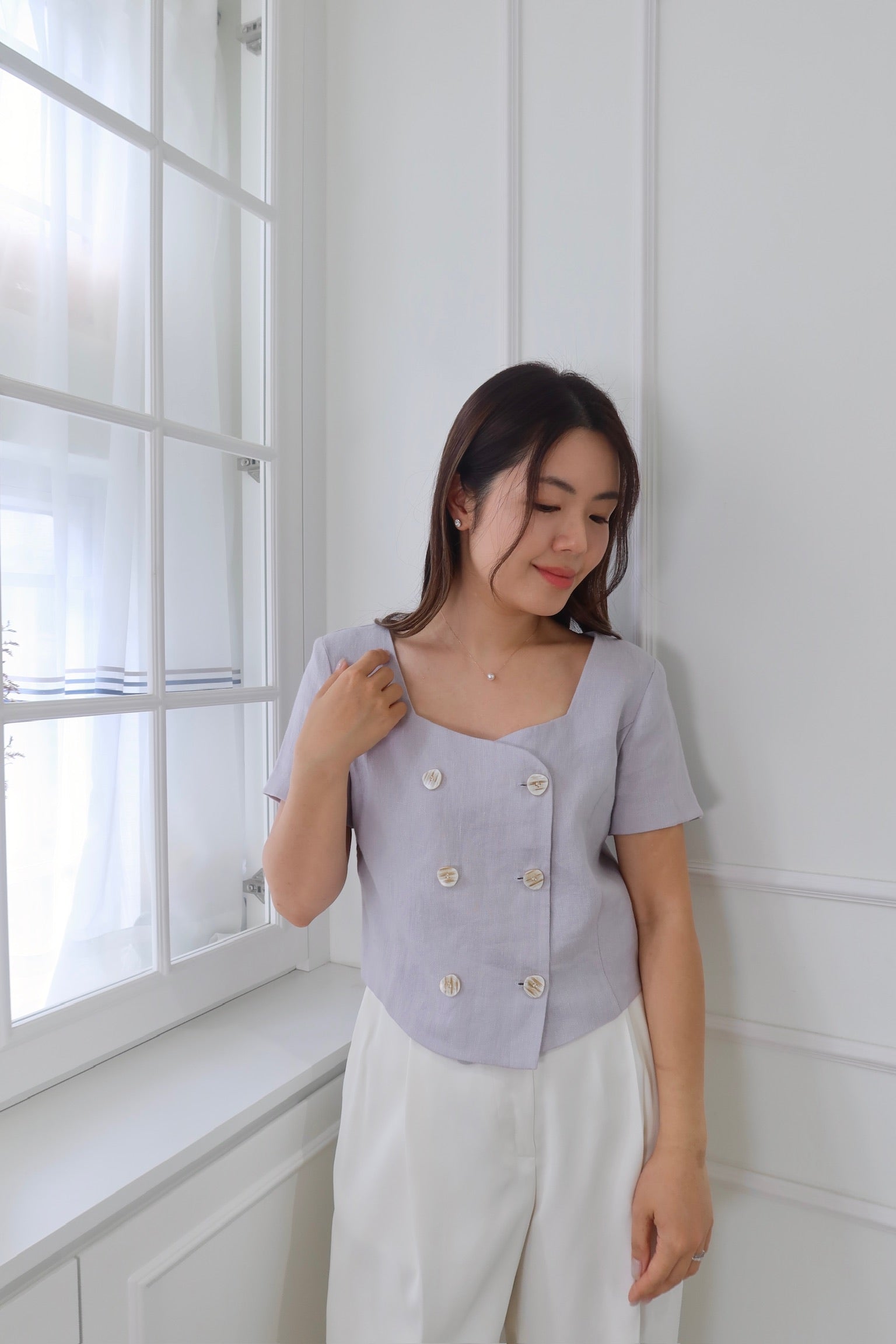 Chic Double-Breasted Crop Blazer [J0102]