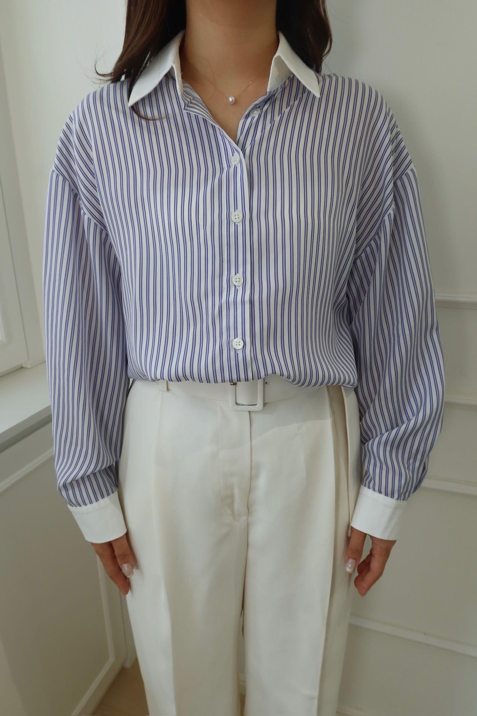 【LE ZANS BRAND COLLECTION】Luxe Stripe Silk Shirt (100%桑蠶絲) [T0188]