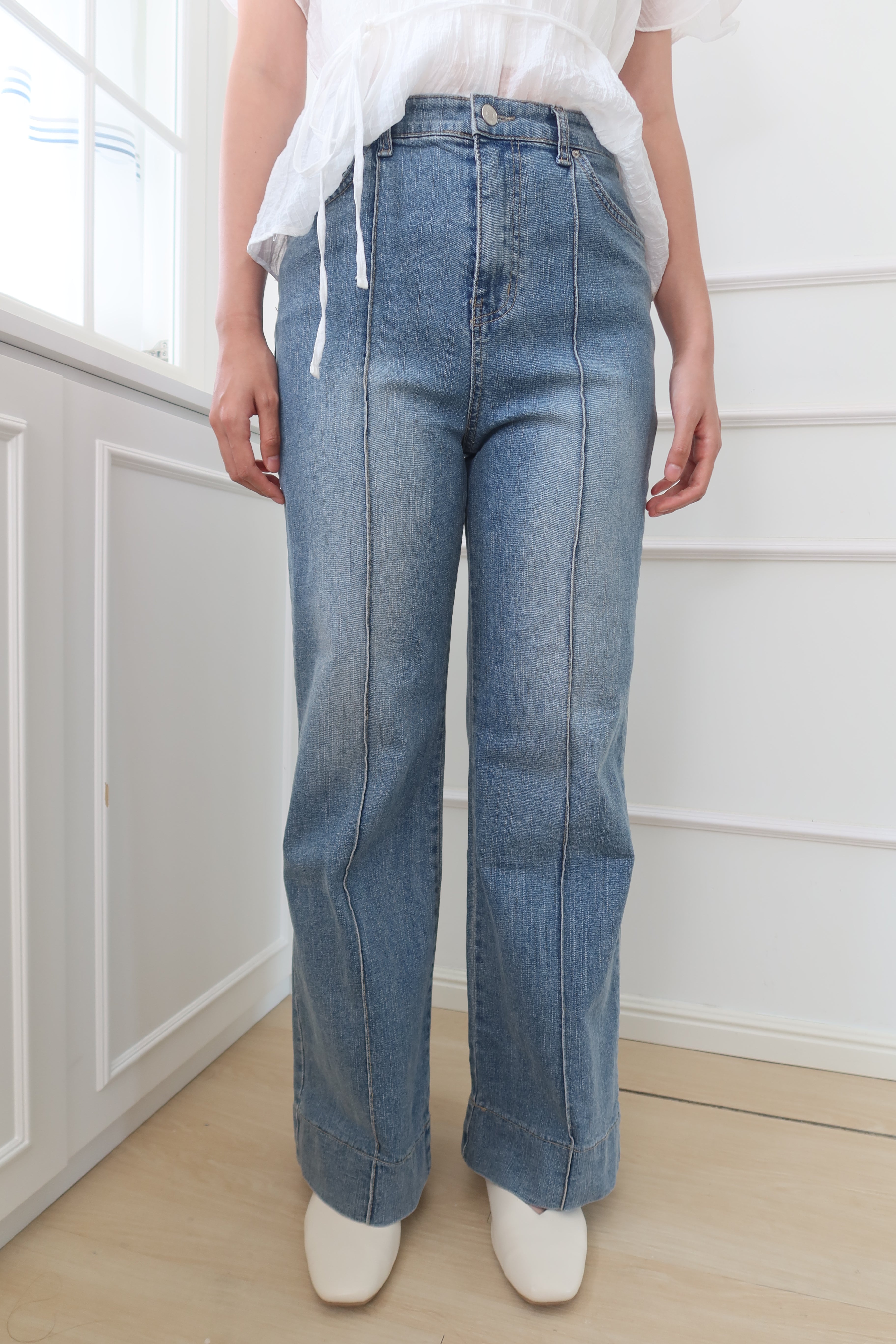 Wash & Wear Straight Jeans [PT0069]