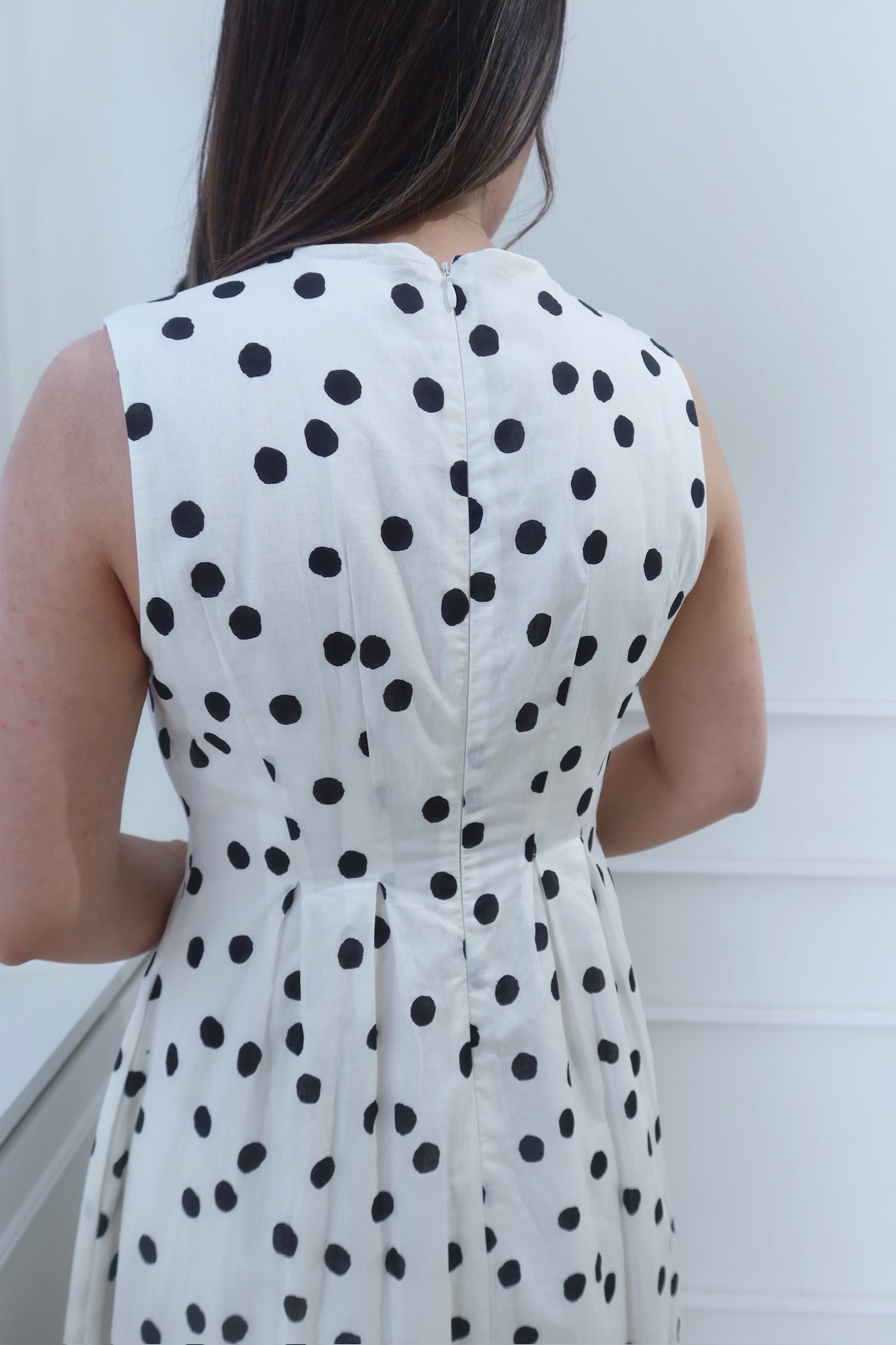 【LE ZANS BRAND COLLECTION】Polka Chic Sleeveless Maxi [OPS0151]