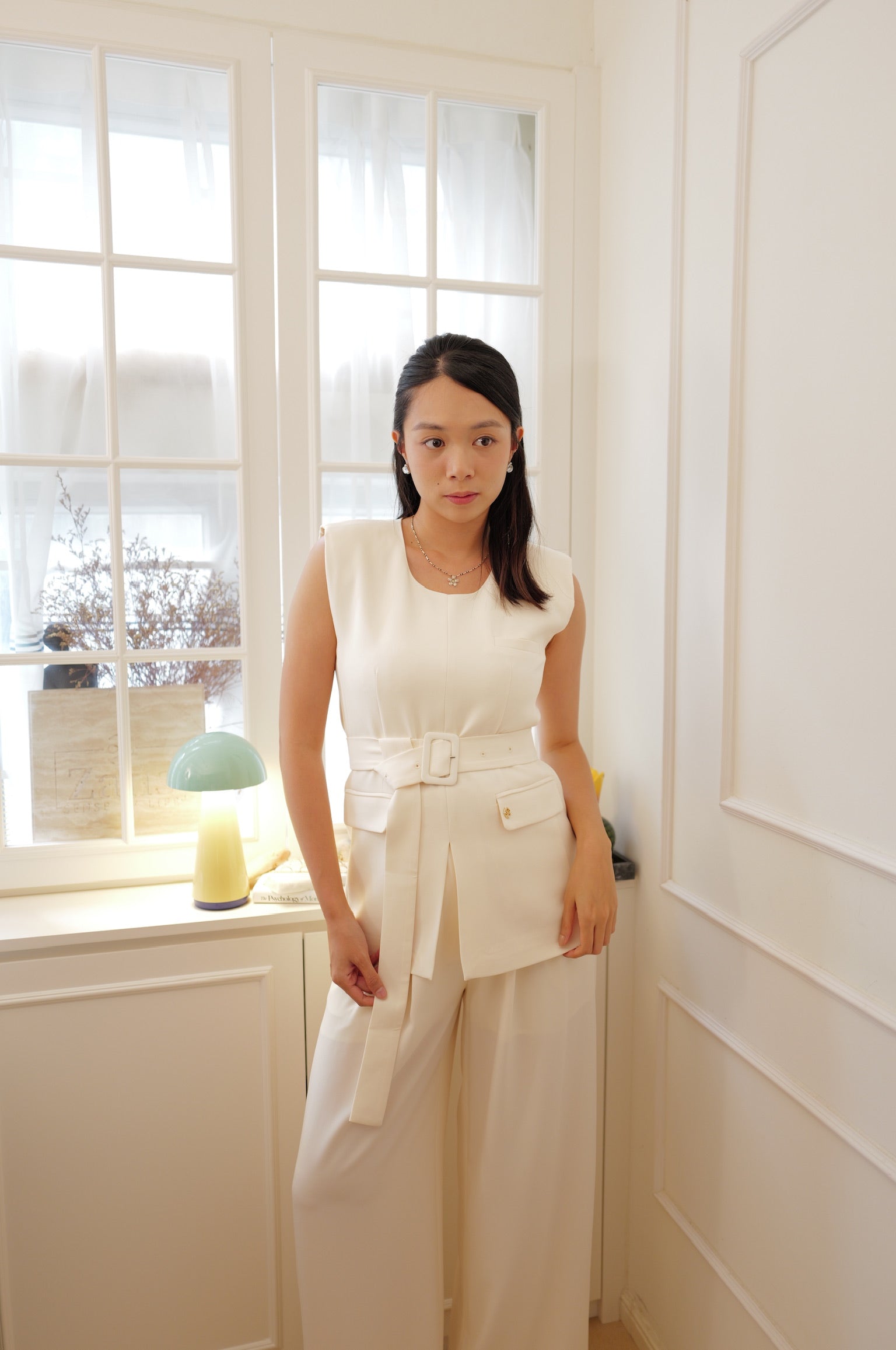 【LE ZANS BRAND COLLECTION】Urban Chic Cinched Waist TOP [T0286]