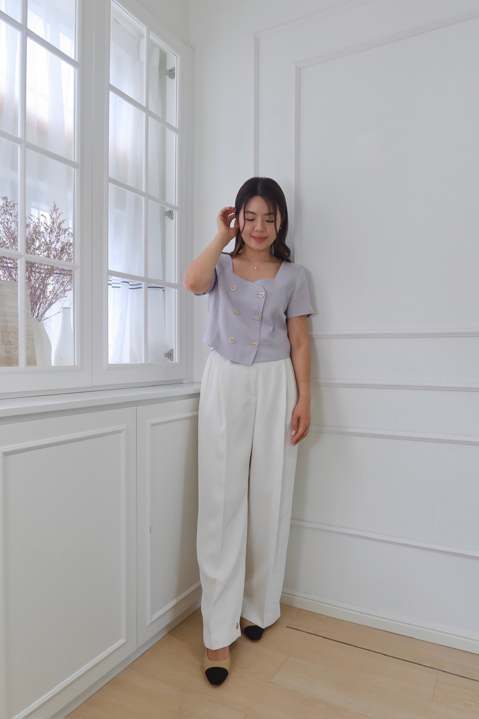 Chic Double-Breasted Crop Blazer [J0102]